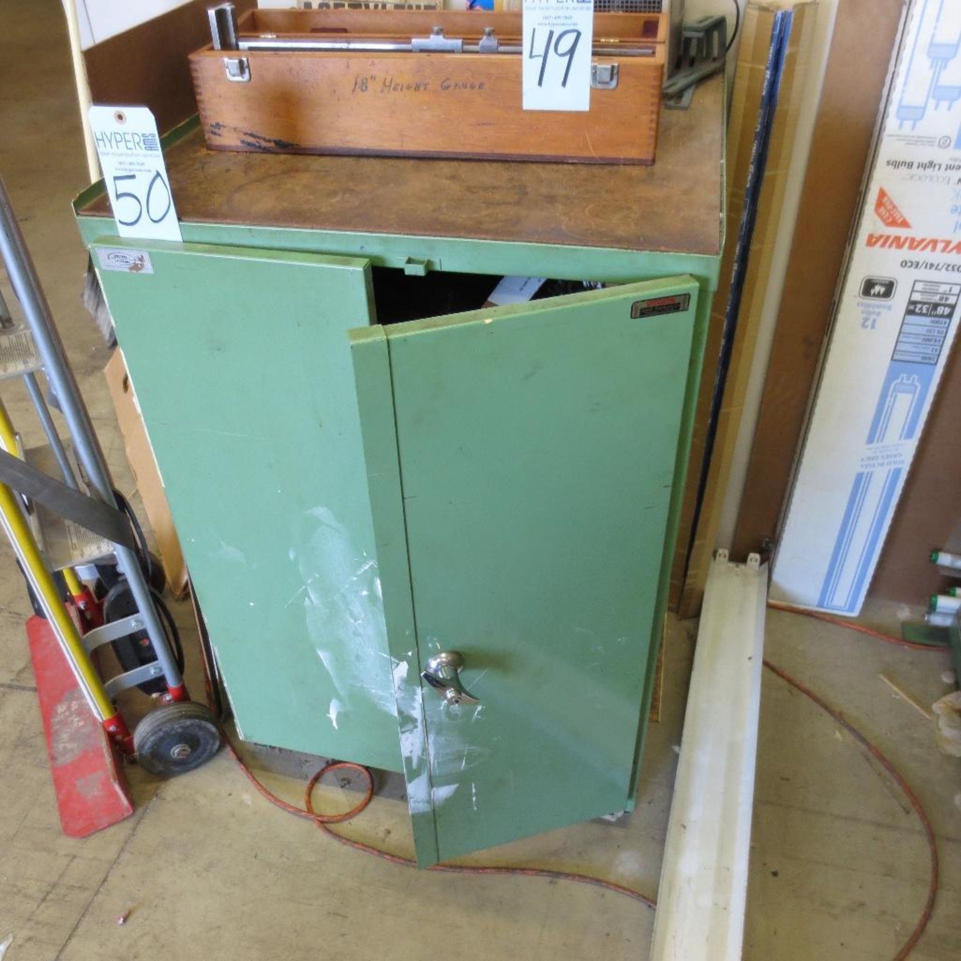 Two Door Cabinet With Electrical Part and Sand Paper, LOCATED AT 1850 Howard Street, Unit A Elk Grov