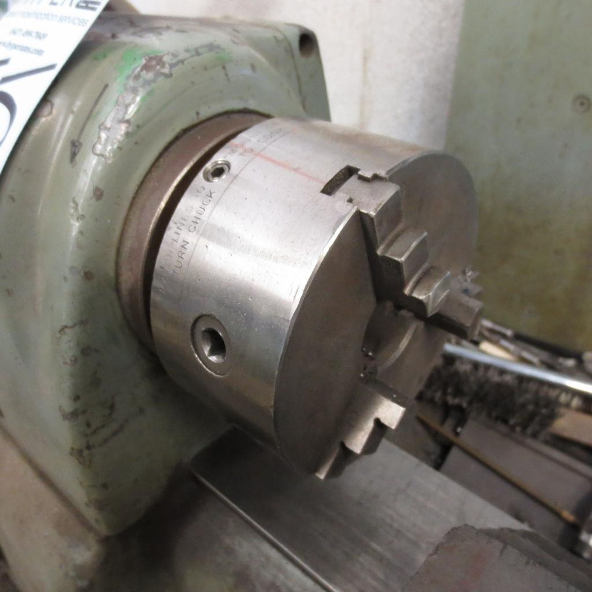 Hardinge Lathe, Dovetail Bed, 5" 3 Jaw Chuck, 16" Center To Center, 28 1/4" Bed, 4 1/2" Swing, 1 1/8 - Image 4 of 11