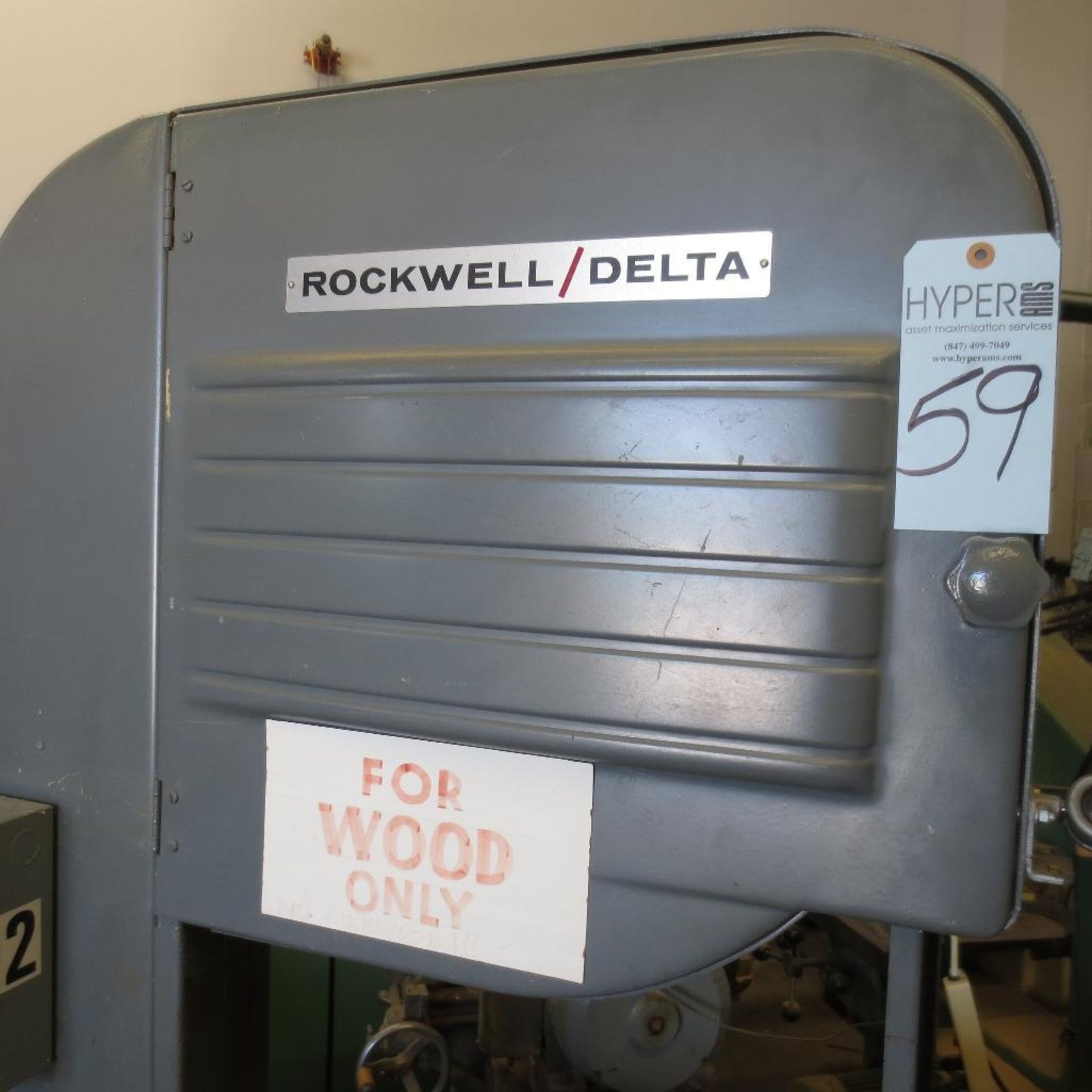 Rockwell Delta Vertical Band Saw, 20" X 24" Table, 20" Throat, Model 28350, S/N 1472813, LOCATED AT - Image 2 of 5