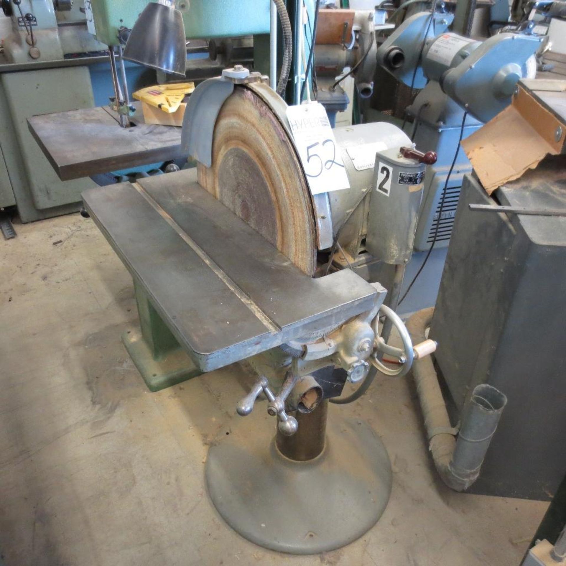 Duty Master 20" Disk Sander, 27" X 10" Table, Forward and Reverse, 480V, 3 PH, LOCATED AT 1850 Howar