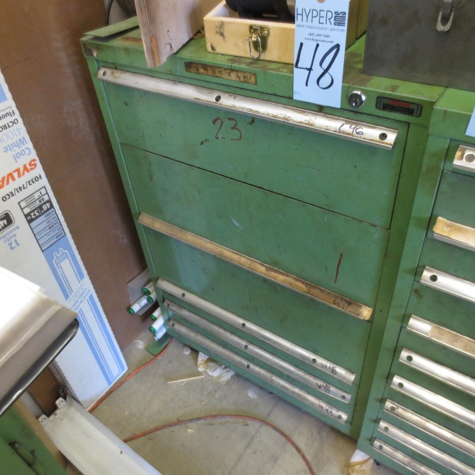 Lista 5 Drawer Cabinet with Allen Wrenches and Parts ( Lots 46 and 47 not included ), LOCATED AT 185