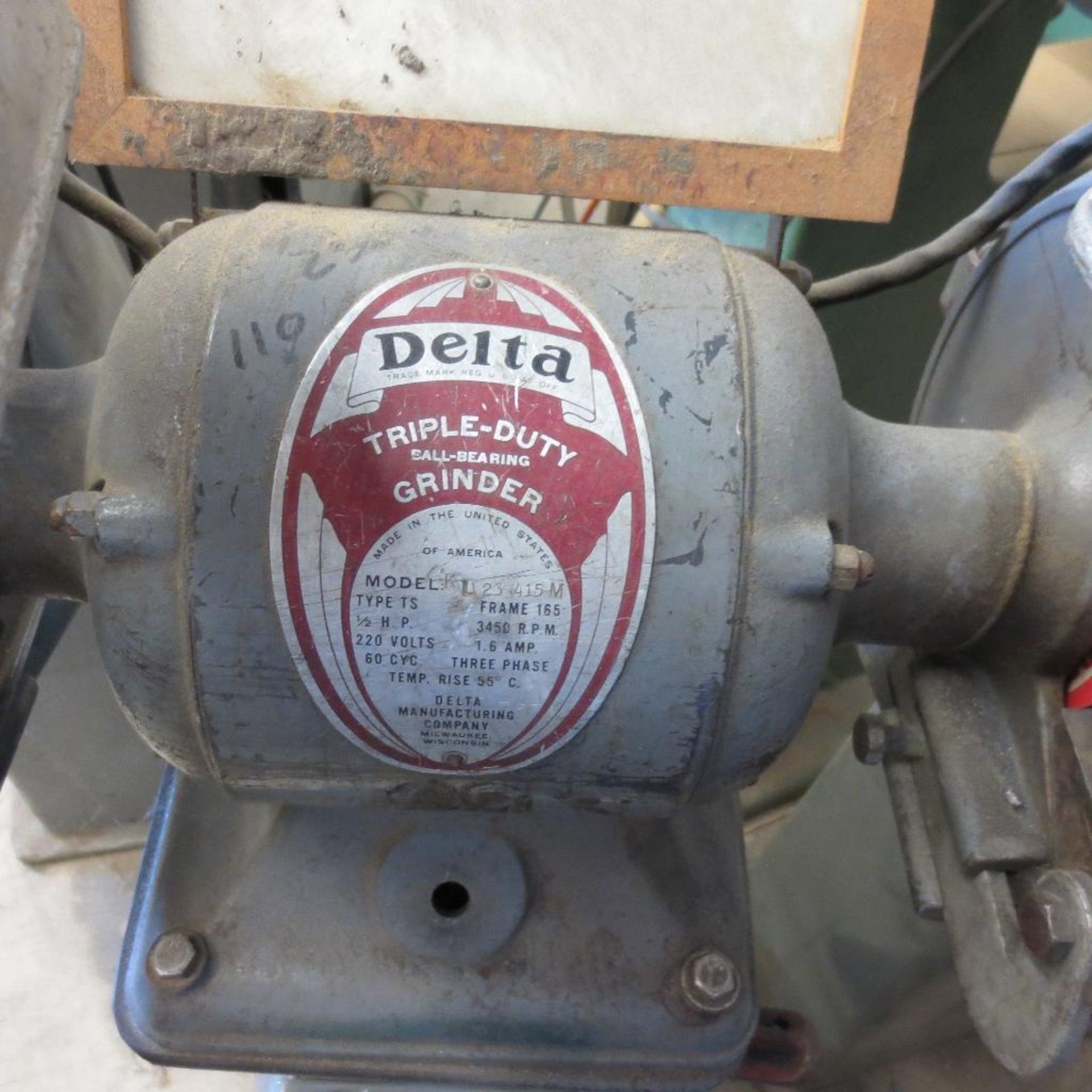 Delta 1/2 HP Double End Grinder, LOCATED AT 1850 Howard Street, Unit A Elk Grove Village, IL - Image 2 of 2