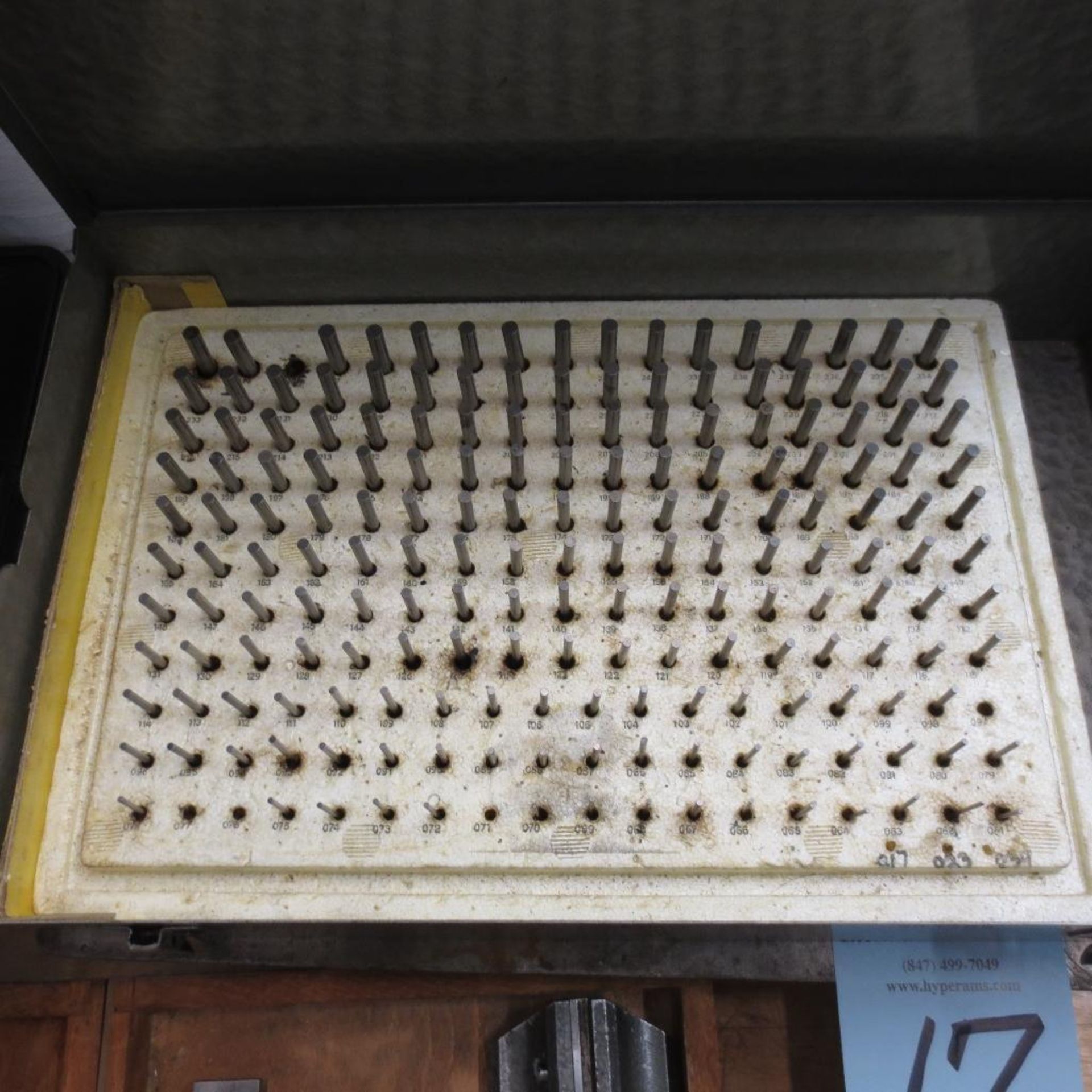 Meyer Pin Gage Set, 034 to 250, LOCATED AT 1850 Howard Street, Unit A Elk Grove Village, IL