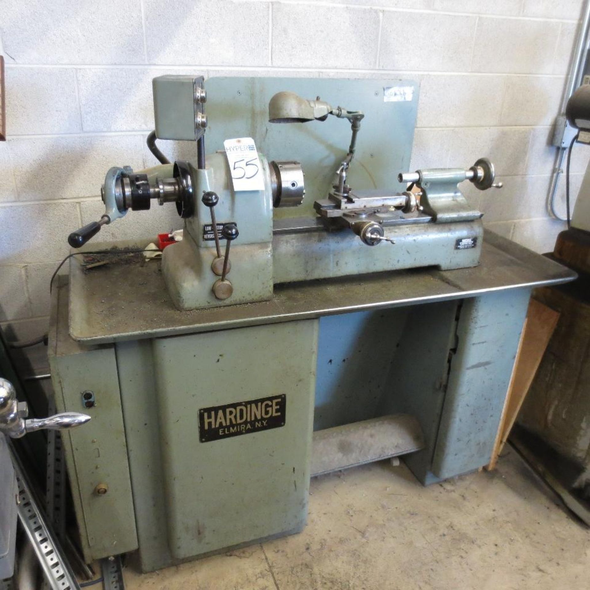 Hardinge Lathe, Dovetail Bed, 5" 3 Jaw Chuck, 16" Center To Center, 28 1/4" Bed, 4 1/2" Swing, 1 1/8