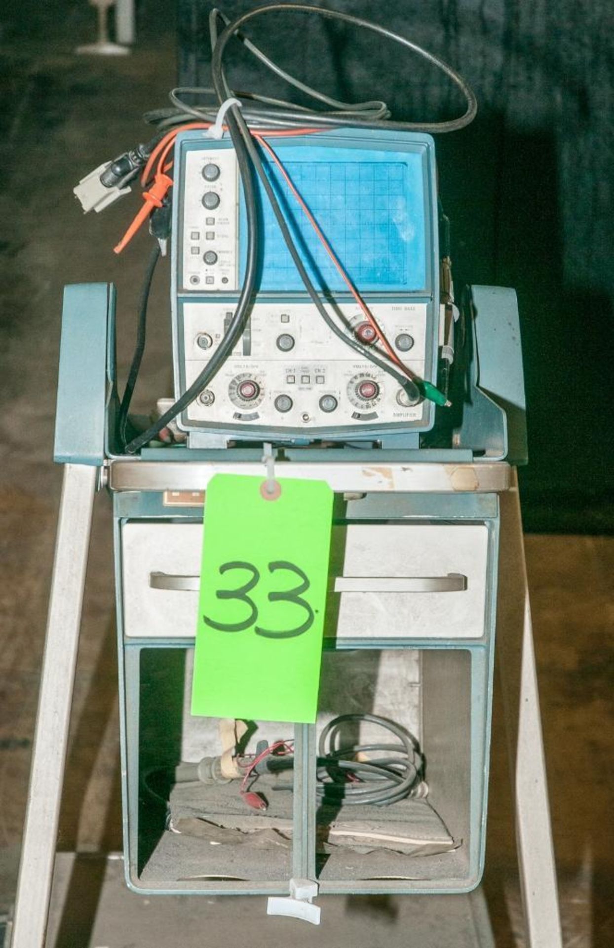 Oscilloscope Tektronix T912 Serial#T912.107840 10mhz Storage, On Tektronix 210-2 Type D Cart