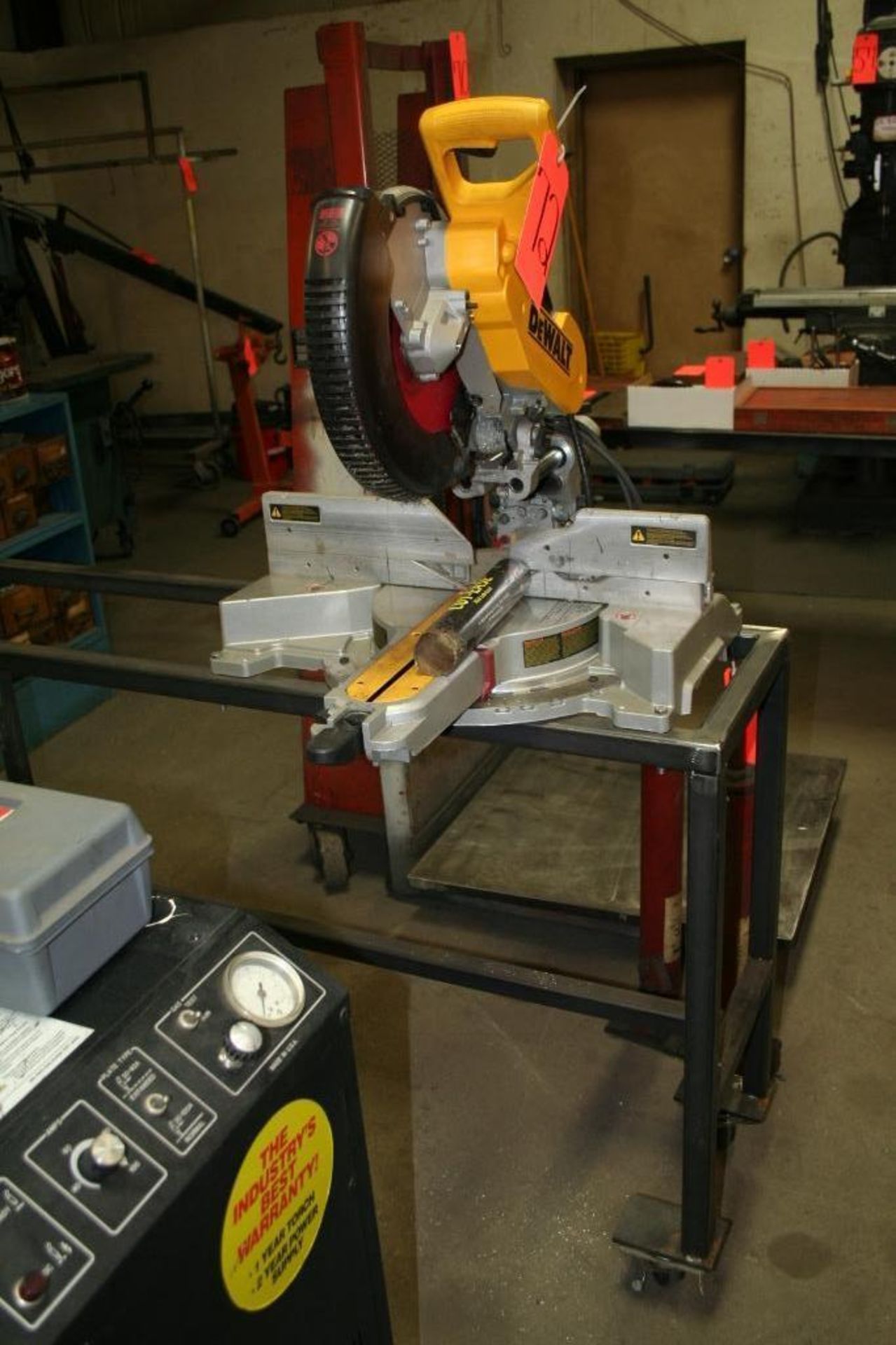 Dewalt Compund Mitre Saw 12" Blade on Rolling rack - Image 2 of 3