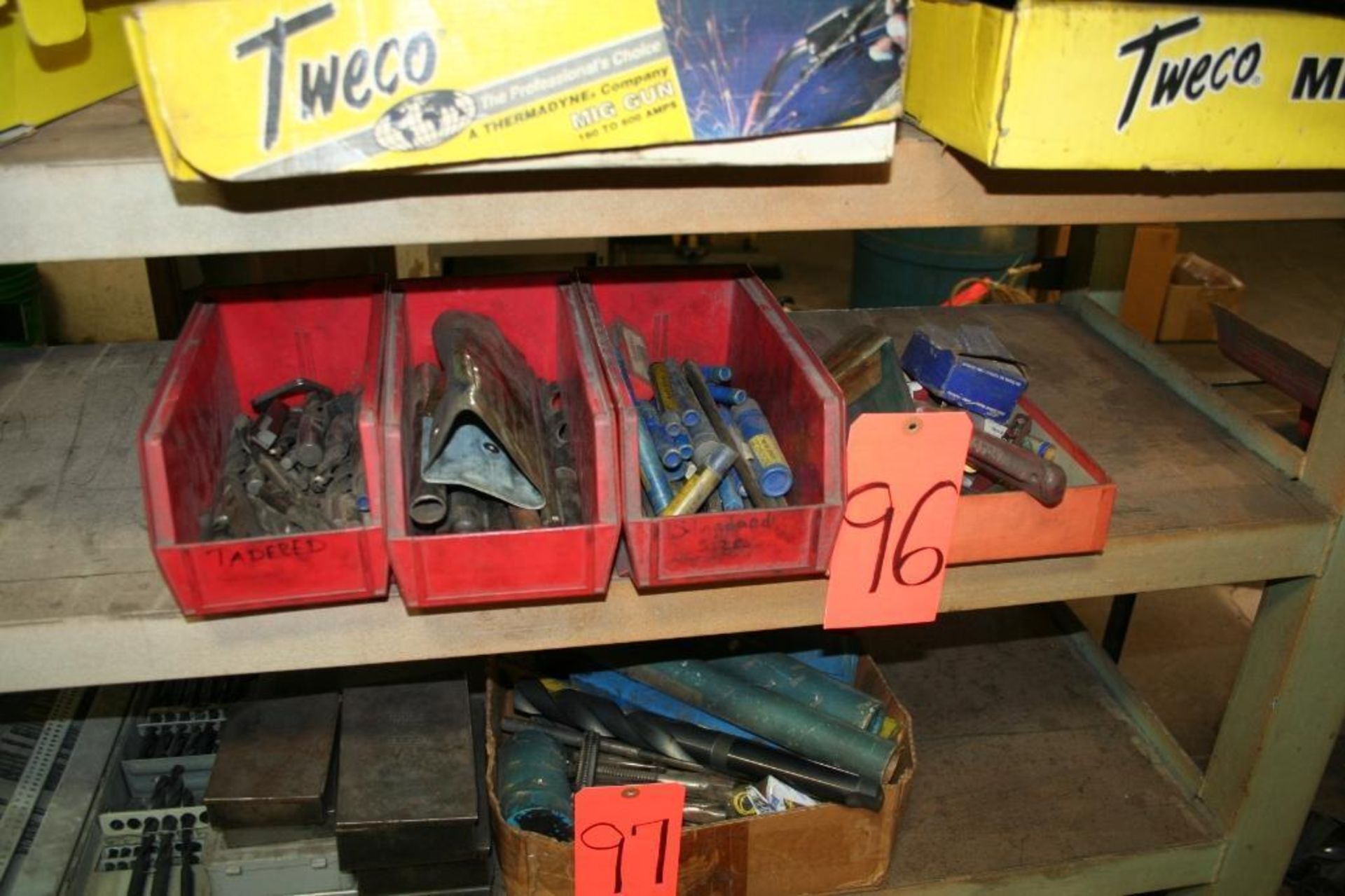 (4) Small Boxes, Drill Bits, Reamers, End Mills, Etc.