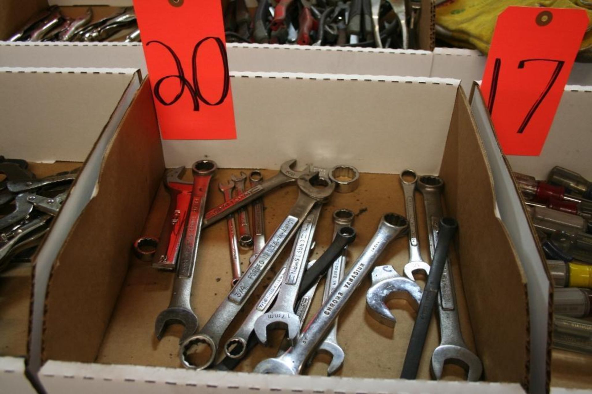 Box of Open and Box End wrenches