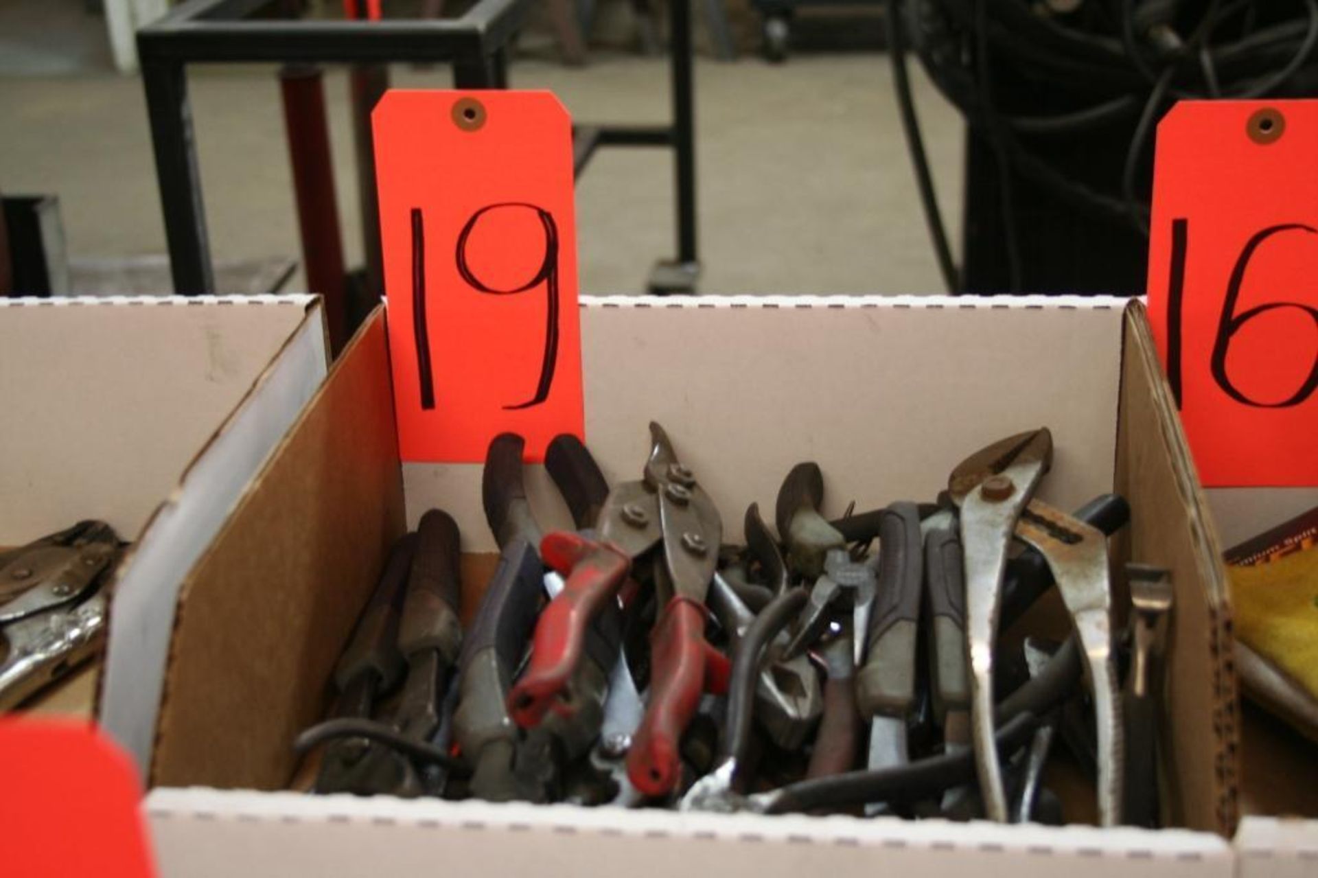 Box of Misc. Plyers and Snips