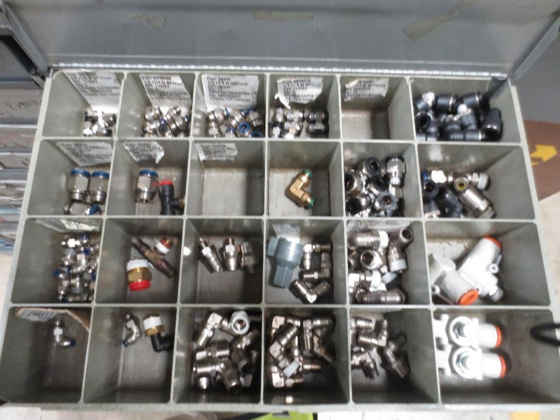 Six Four Drawer Compartment Cabinets With Misc. Contents Of Screws, Nuts, Bolts - Image 2 of 9