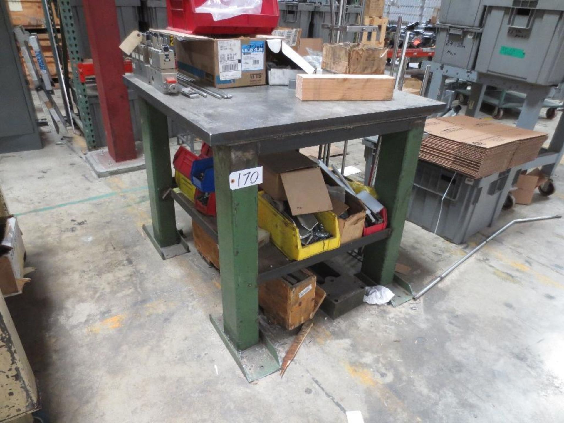 Steel Work Bench, 42" x 42" NO CONTENTS