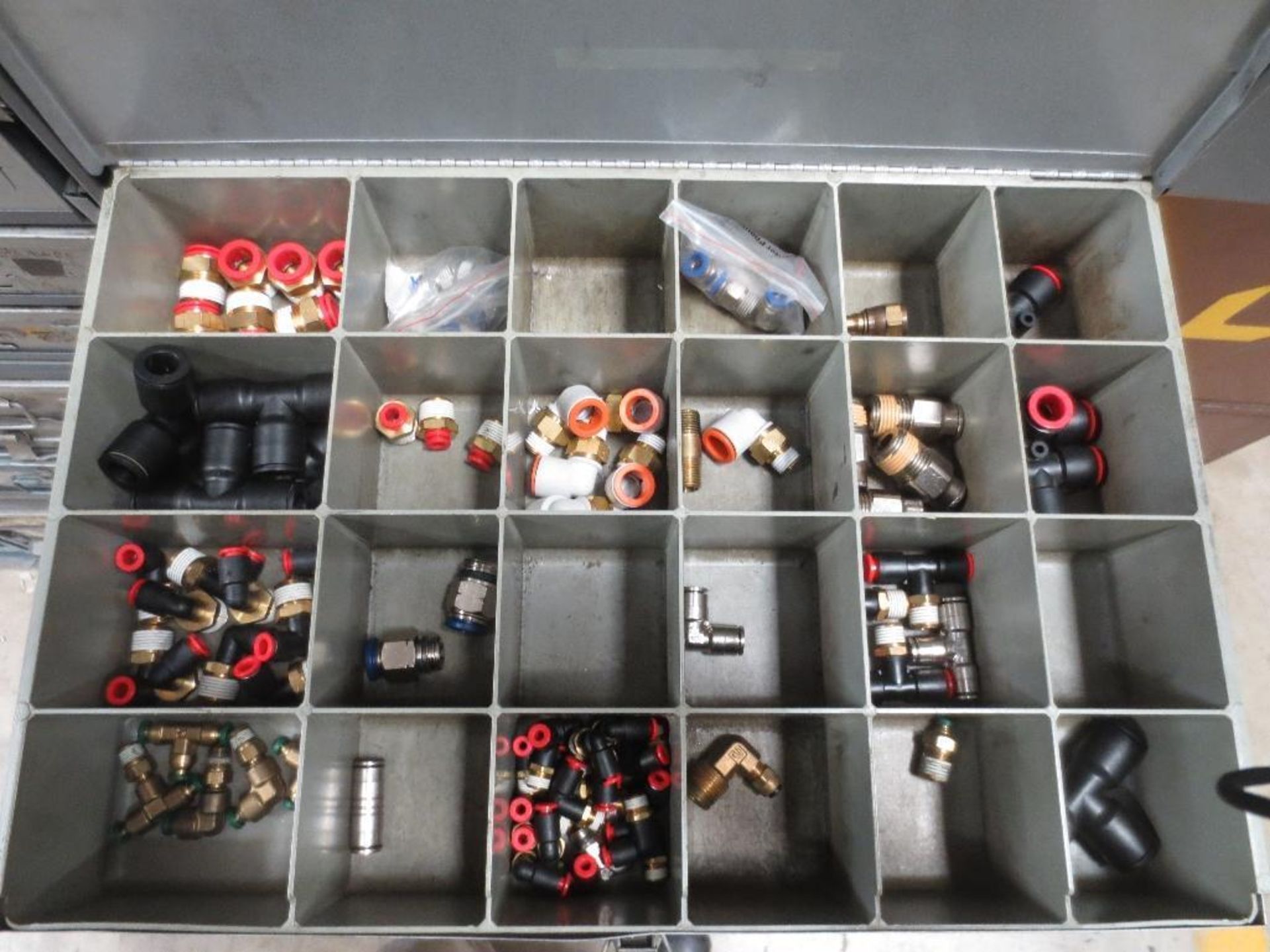 Six Four Drawer Compartment Cabinets With Misc. Contents Of Screws, Nuts, Bolts - Image 3 of 9