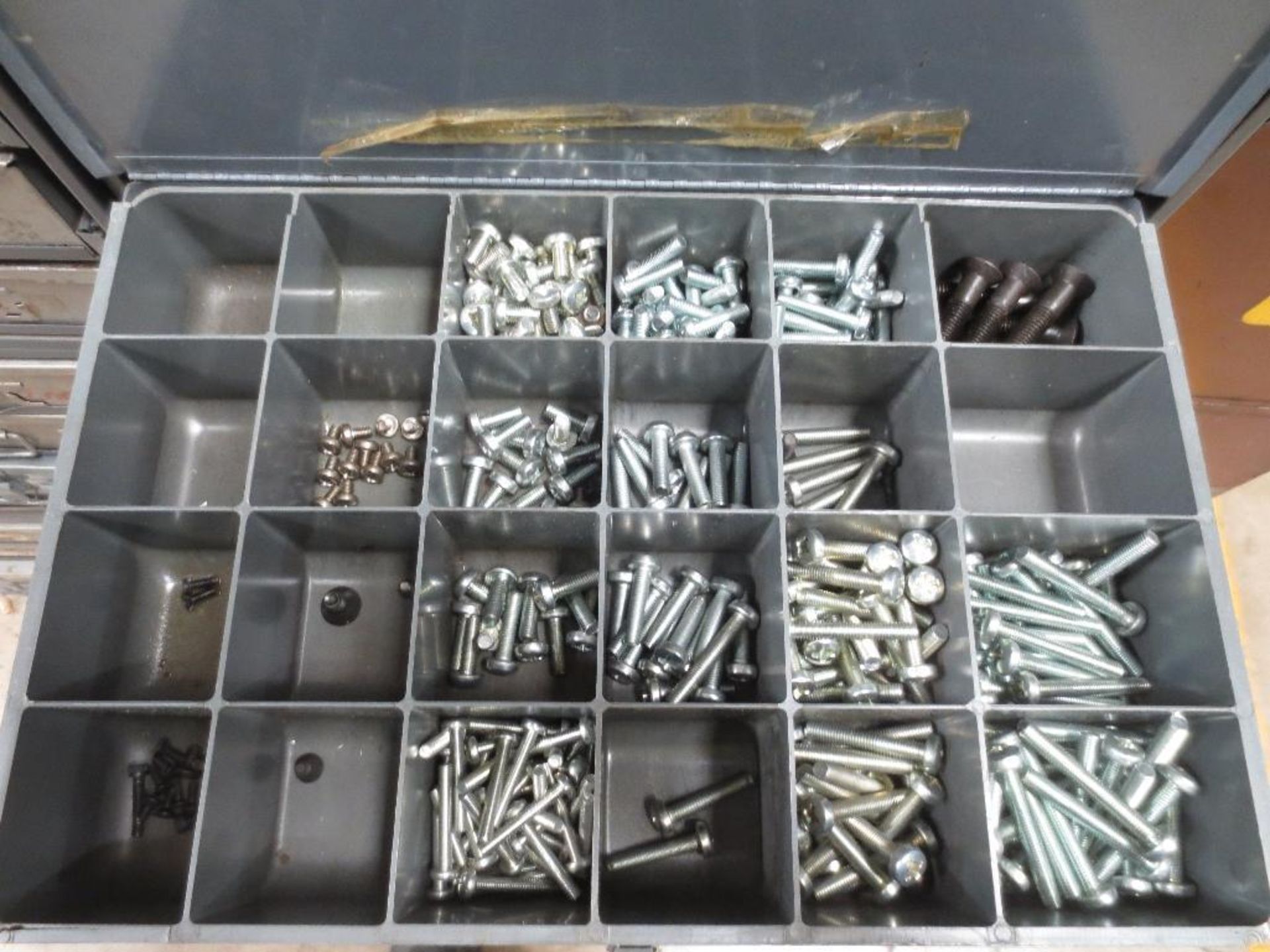 Six Four Drawer Compartment Cabinets With Misc. Contents Of Screws, Nuts, Bolts - Image 4 of 9