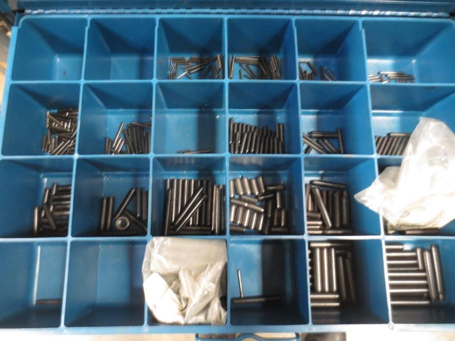 Two Five Drawer Compartment Cabinets With Misc. Contents Of Cotter Pins, Screws, Dowel Pins, Retaini - Image 6 of 11