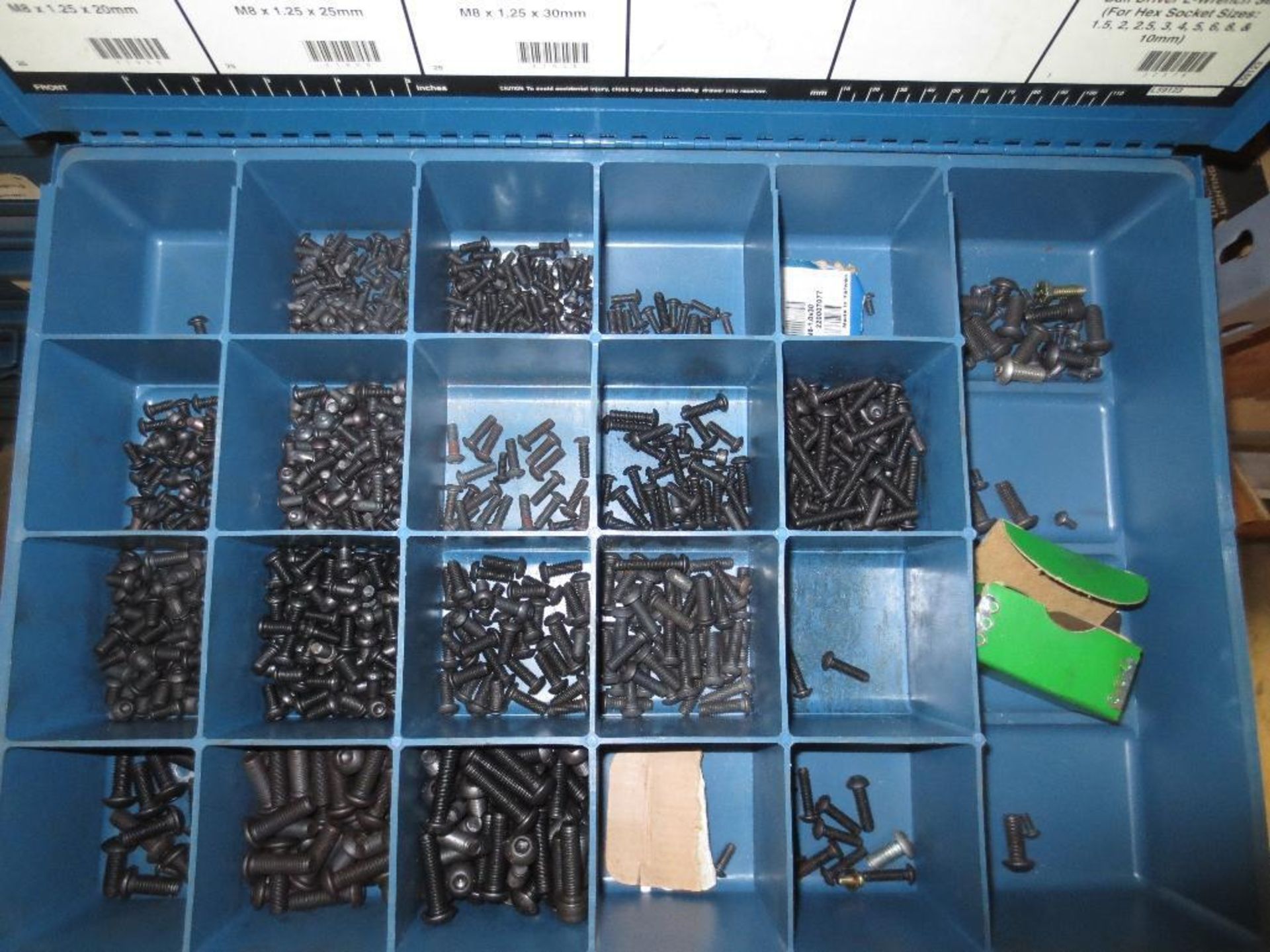 Two Five Drawer Compartment Cabinets With Misc. Contents Of Screws, Nuts, Washers - Image 5 of 10