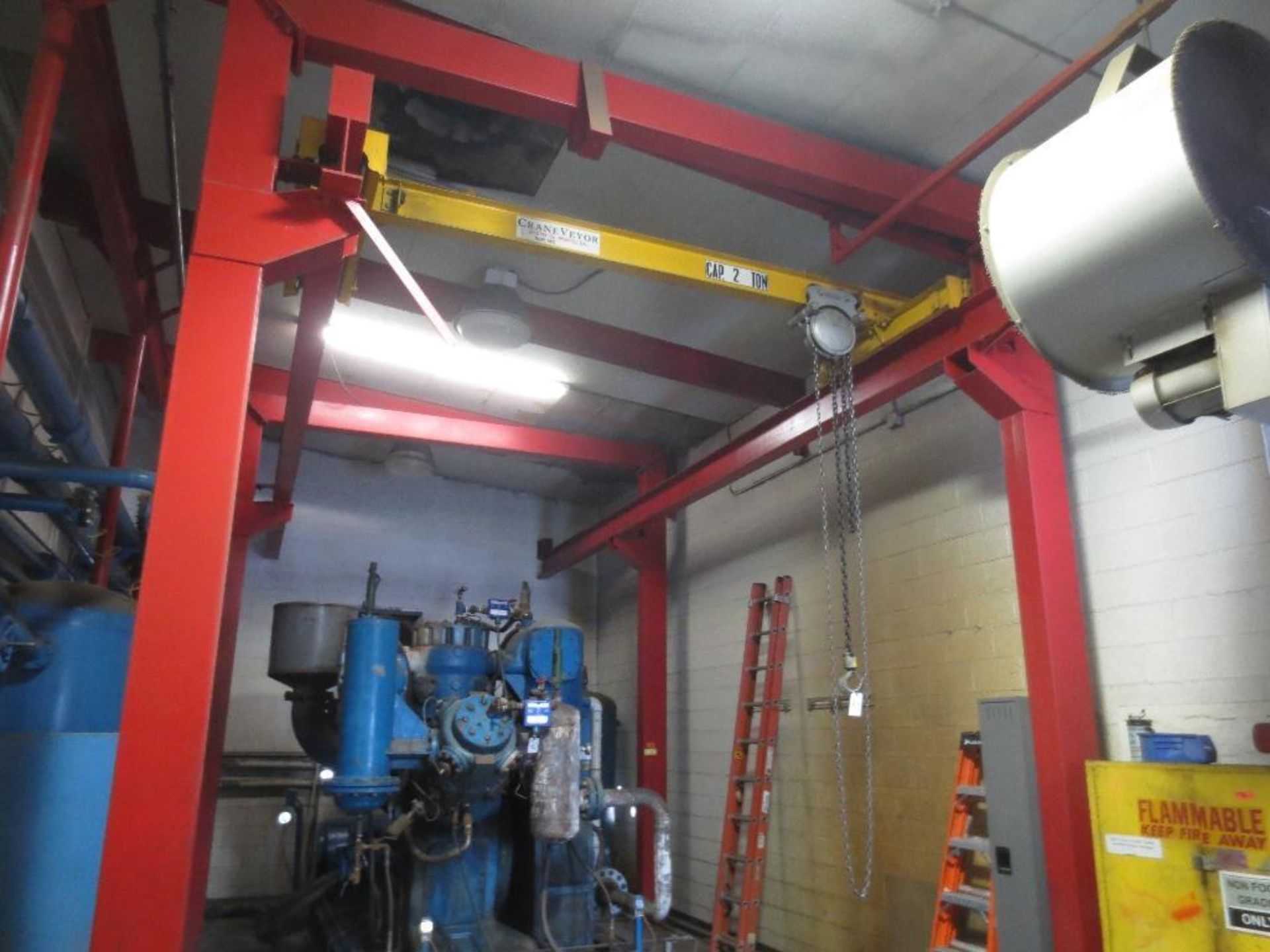 Two Ton H-Frame Crane With Two Ton Manuel Hoist, 25ft Long X 14ft Wide X 15.3ft Tall
