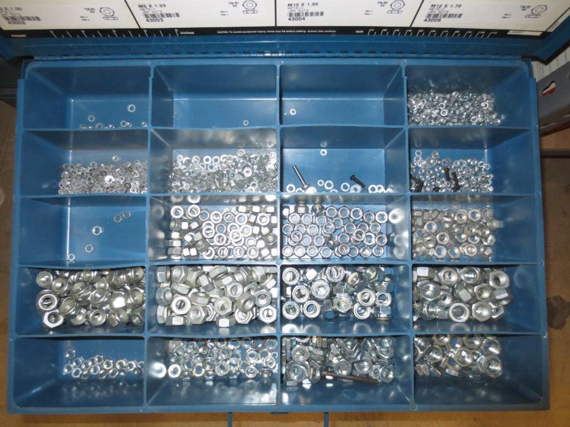 Two Five Drawer Compartment Cabinets With Misc. Contents Of Screws, Nuts, Washers - Image 10 of 10