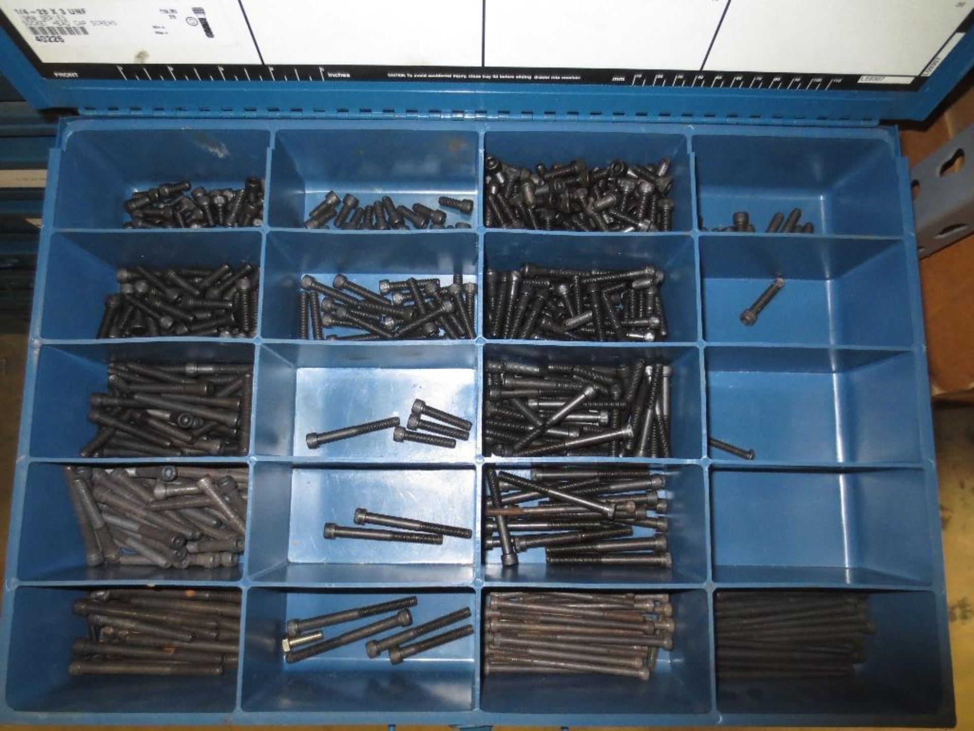 Two Five Drawer Compartment Cabinets With Misc. Contents Of Screws, Nuts, Washers - Image 6 of 10