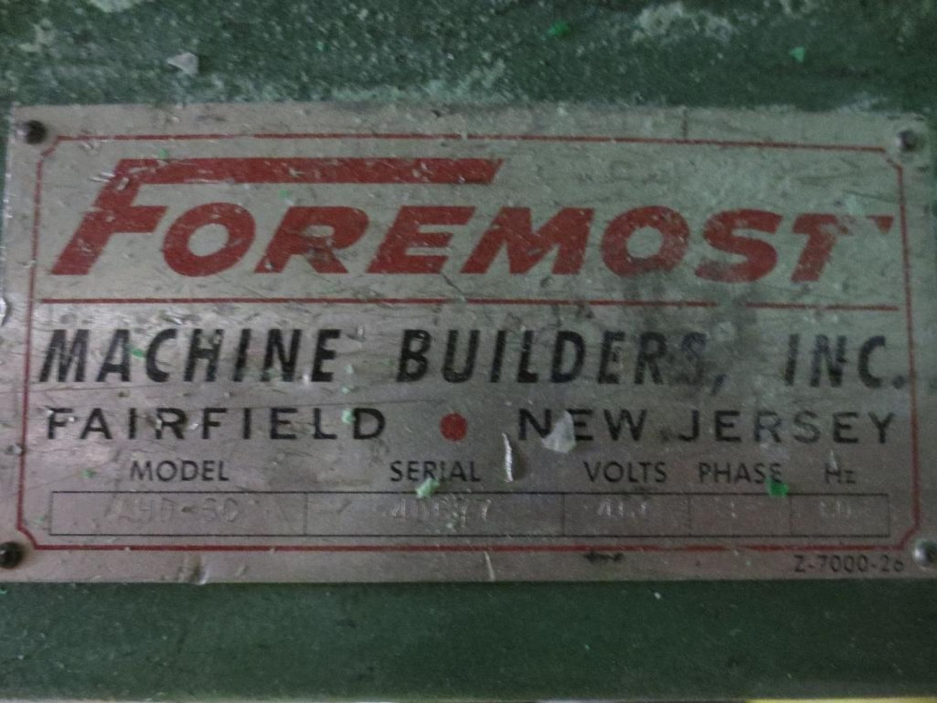 Foremost Grinder With Blow Motor M/N AHD-60 S/N 40677 - Image 4 of 4