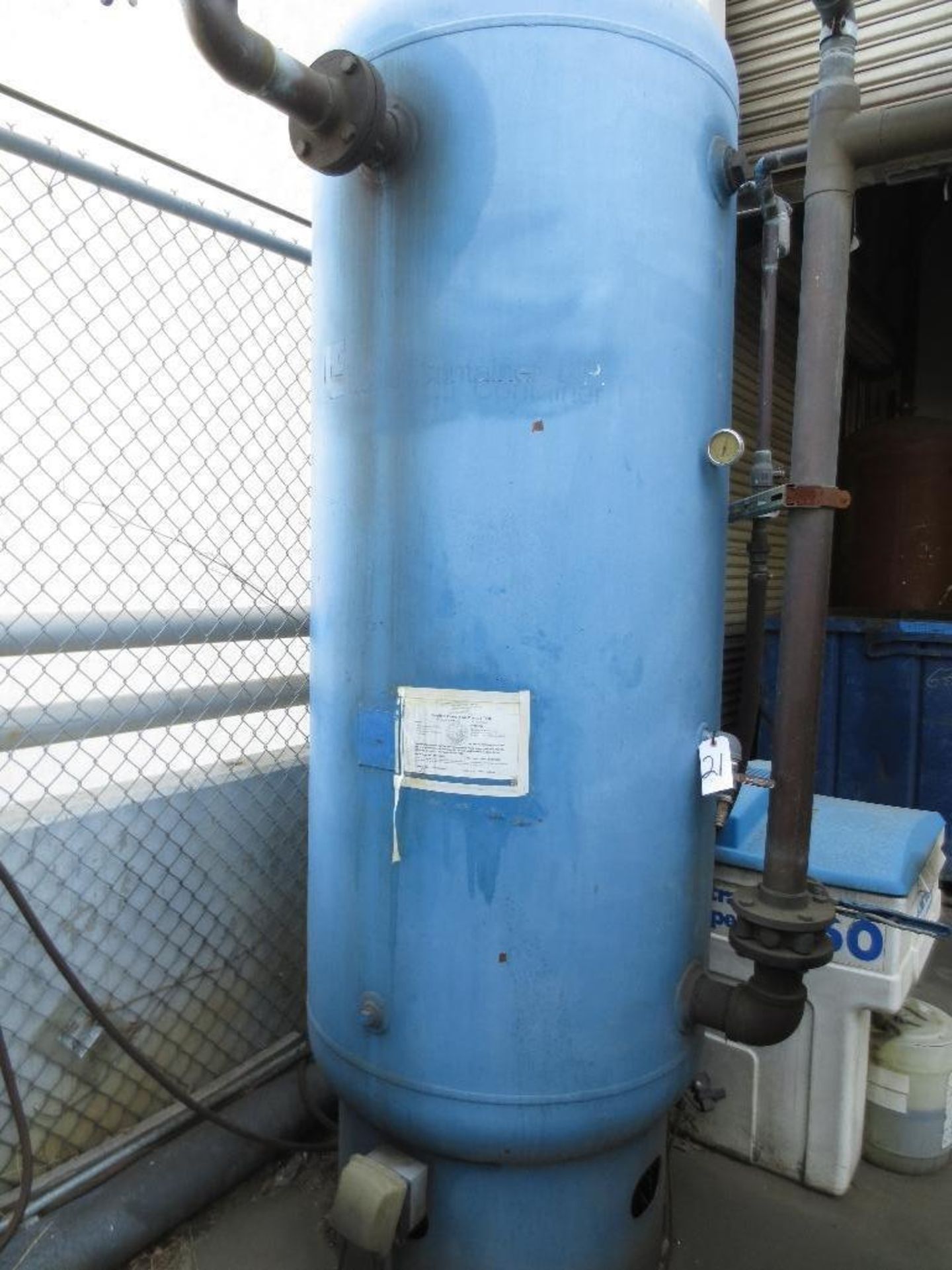 Hanson Pressure Tank, 450 Gal. Mfg. Date 1995