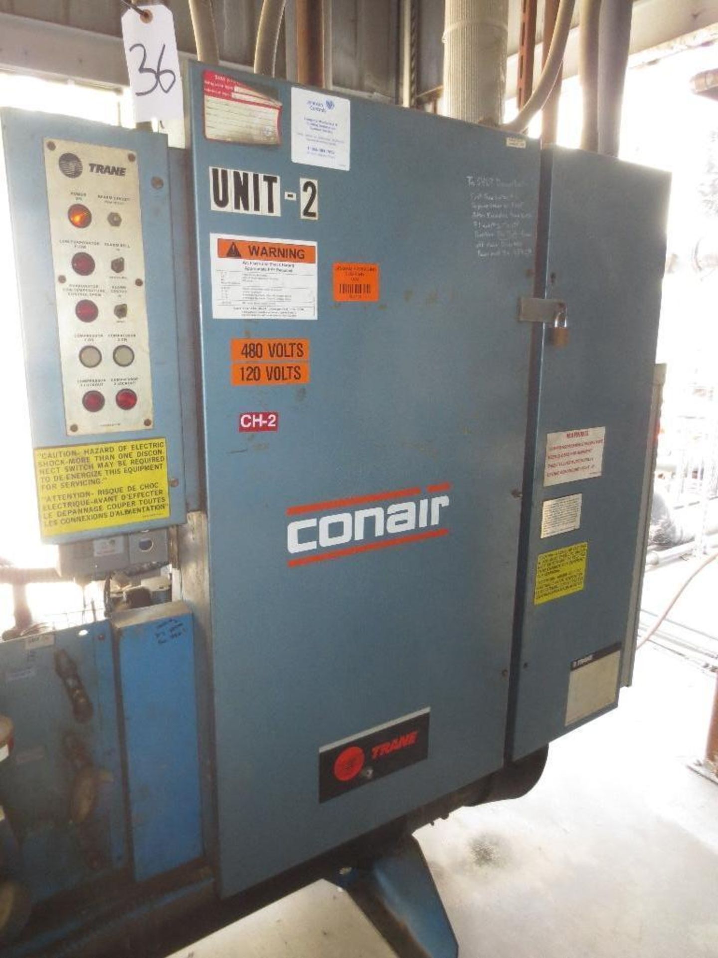 Trane Water Chiller, M/N CGWCC604MDNGG603AFGTP S/N L88F03047 - Image 3 of 7