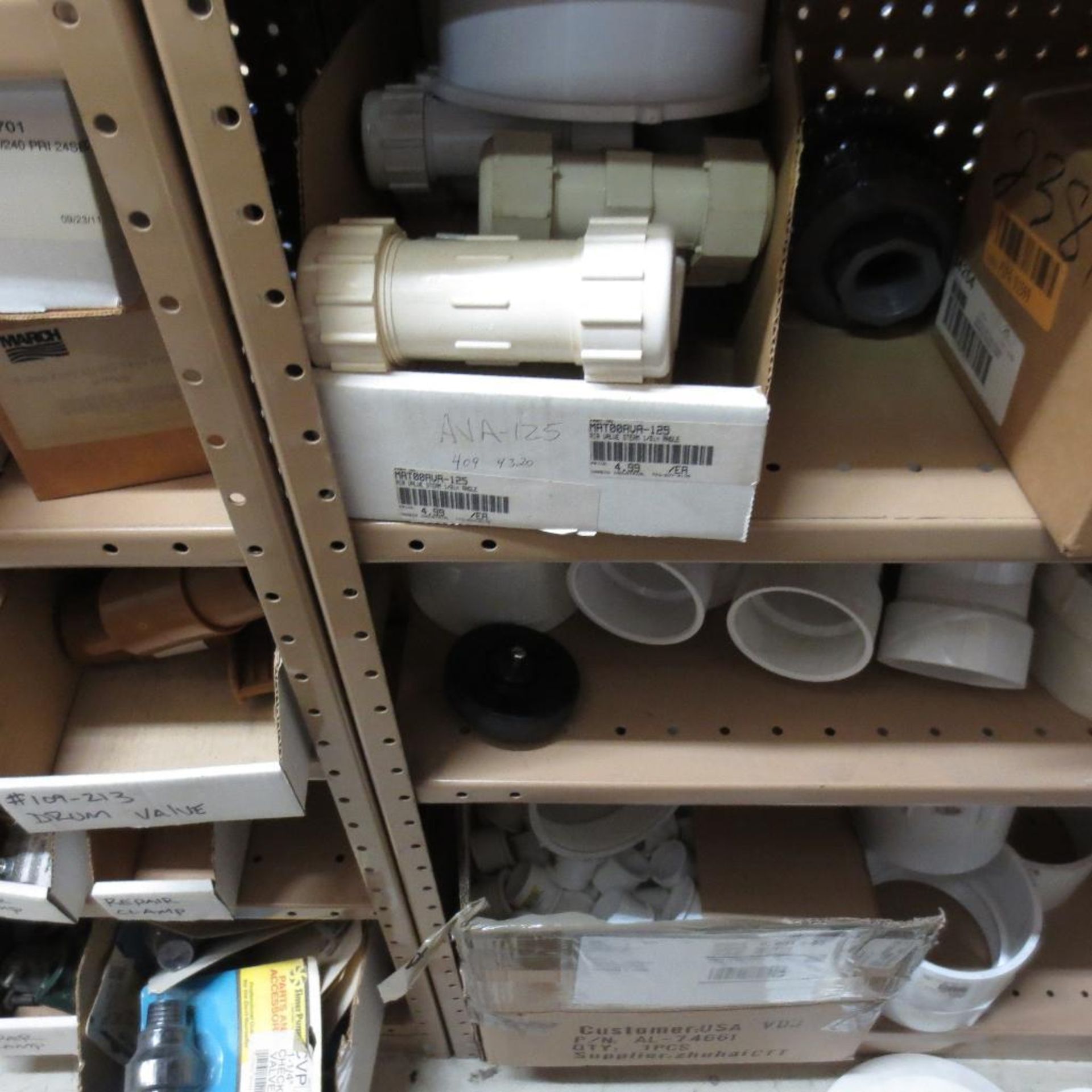 PVC Fittings, Fittings, Tubing, Pilot starts Valves, Toilet Flushers, Saw Blades ( No Shelf) - Image 17 of 17