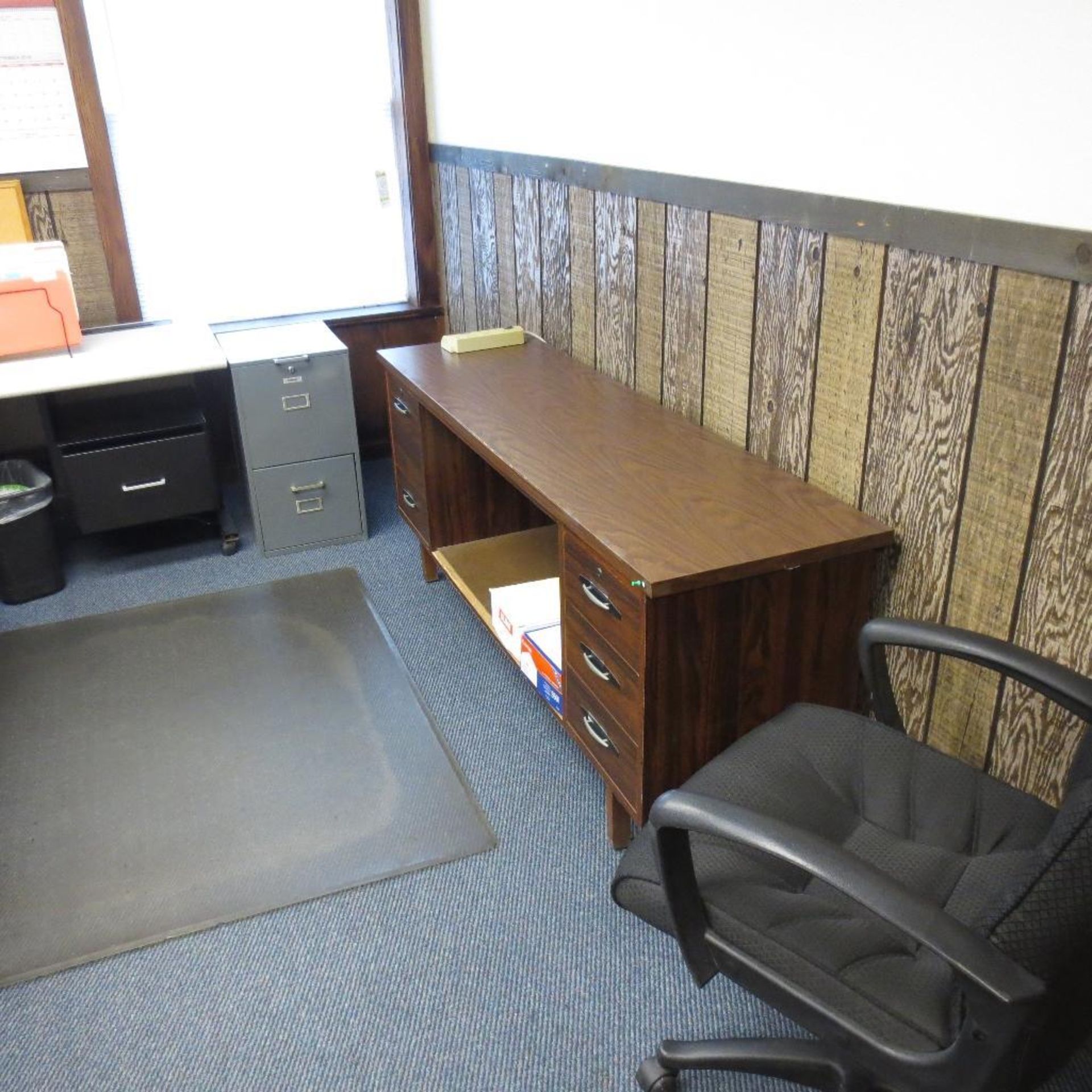 Desk and File Cabinets ( No Computer or Contents, Furniture only ) - Image 2 of 3