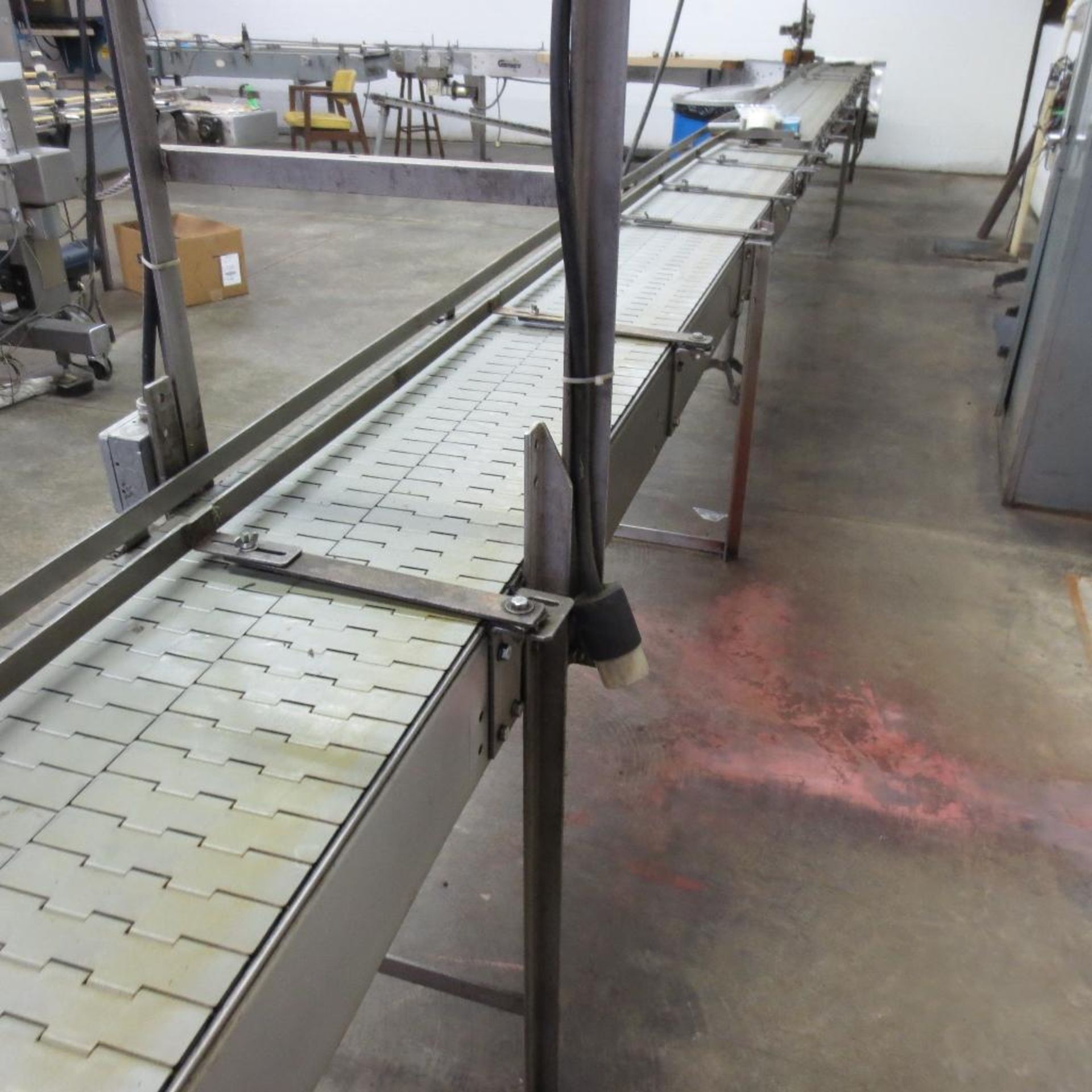 15" X 45' Dual Plastic Tab Belt Conveyor, Stainless Framework - Image 3 of 7