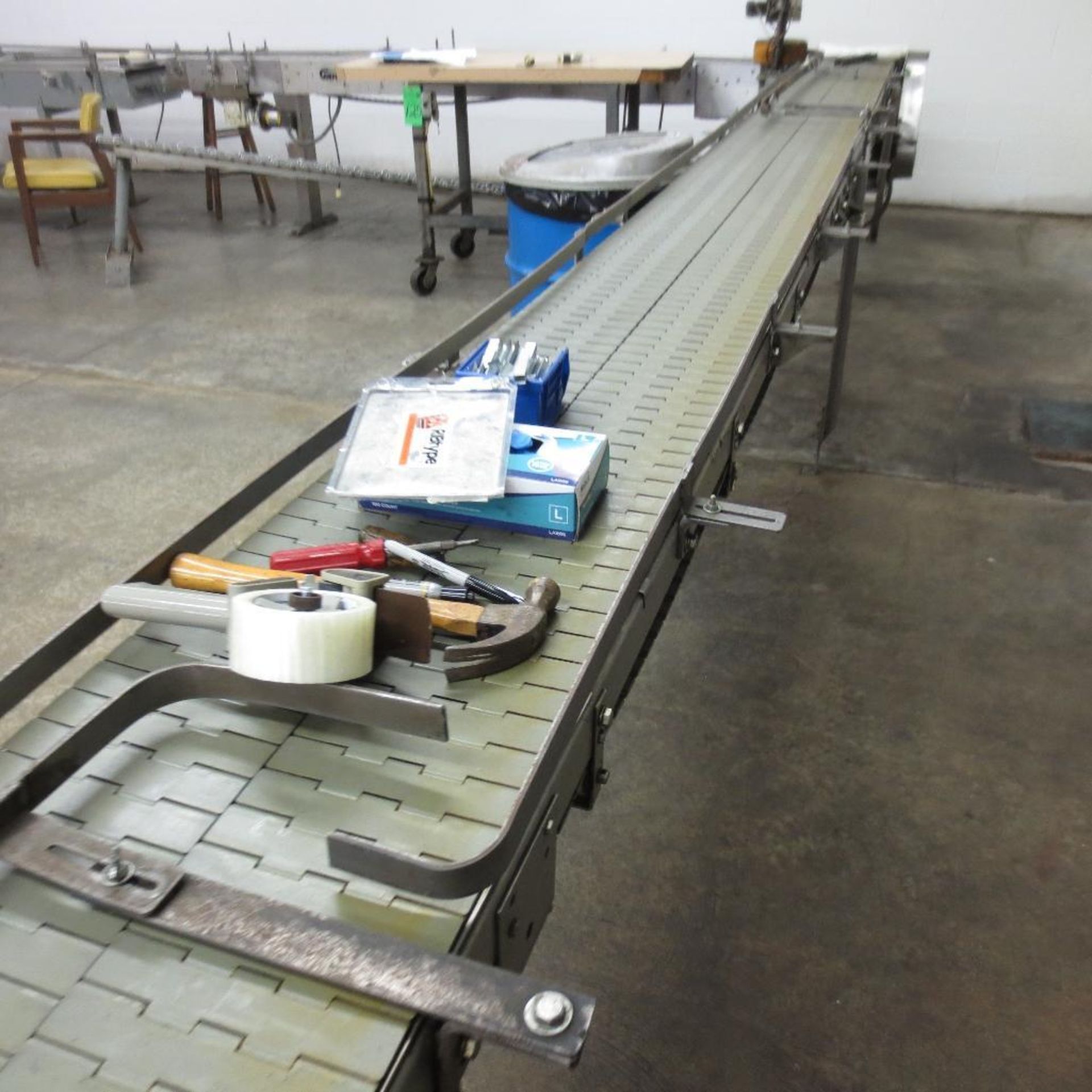 15" X 45' Dual Plastic Tab Belt Conveyor, Stainless Framework - Image 4 of 7