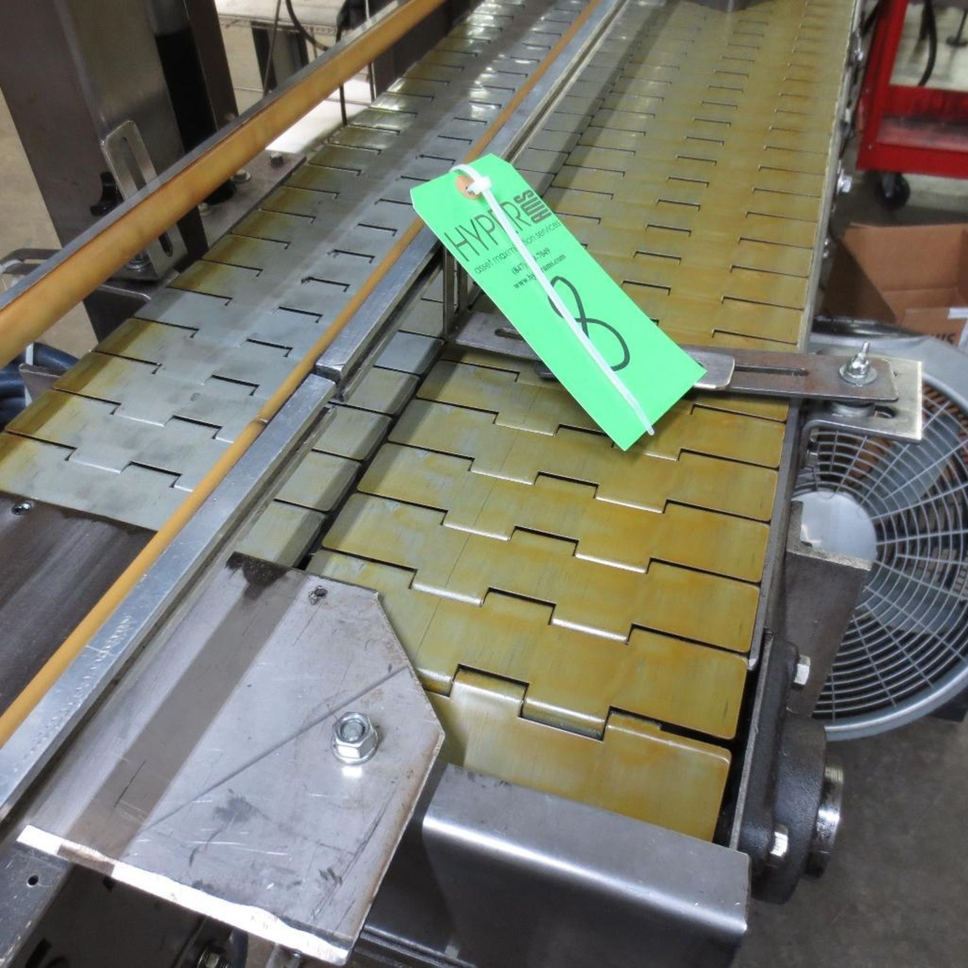 15" X 20' Dual Plastic Tab Belt Conveyor, Stainless Steel Frame, Motor Drive - Image 2 of 4