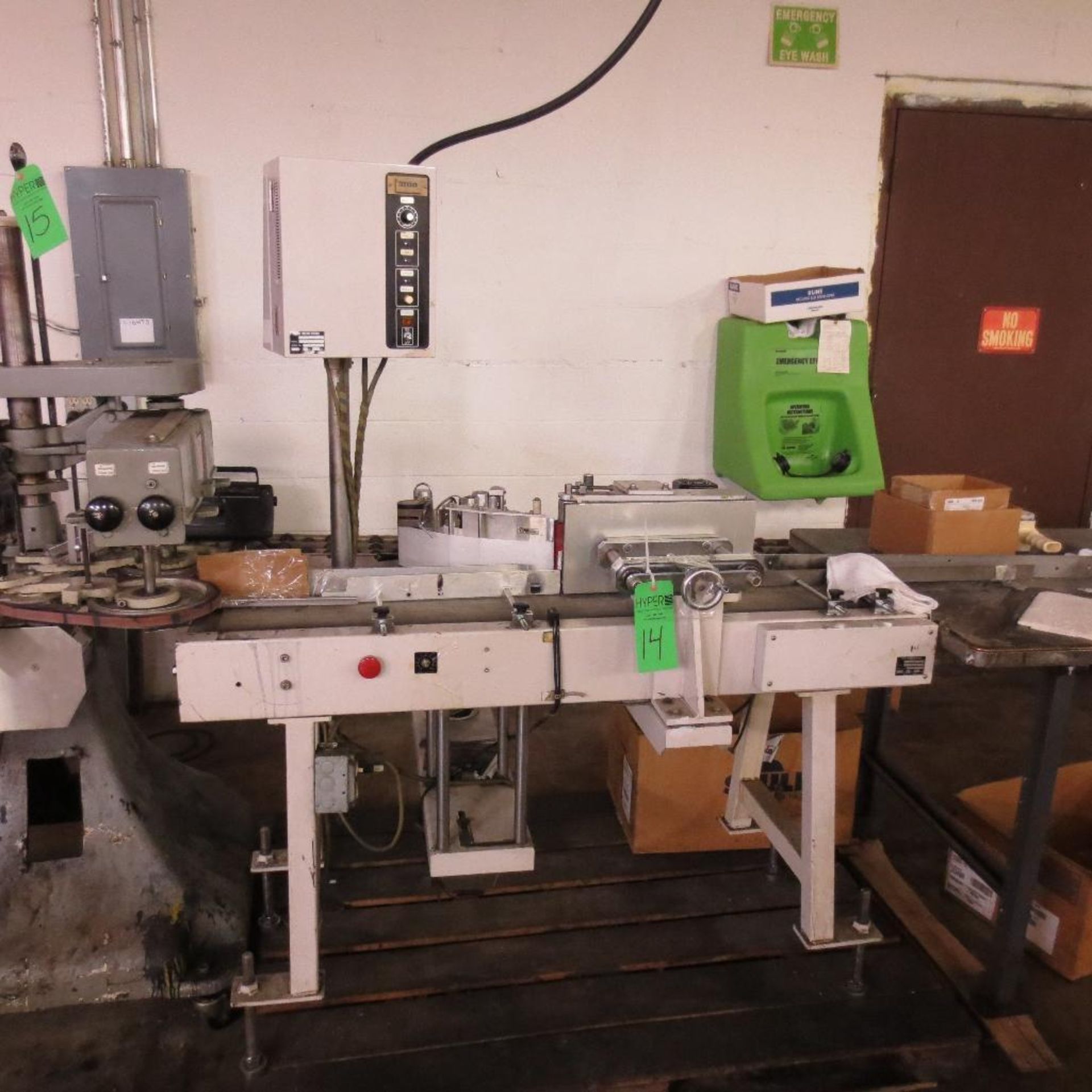 Jujet Model F205-R(L) Single Head Labeler With F4007 Controls, F2000 Conveyor, S/N 612002