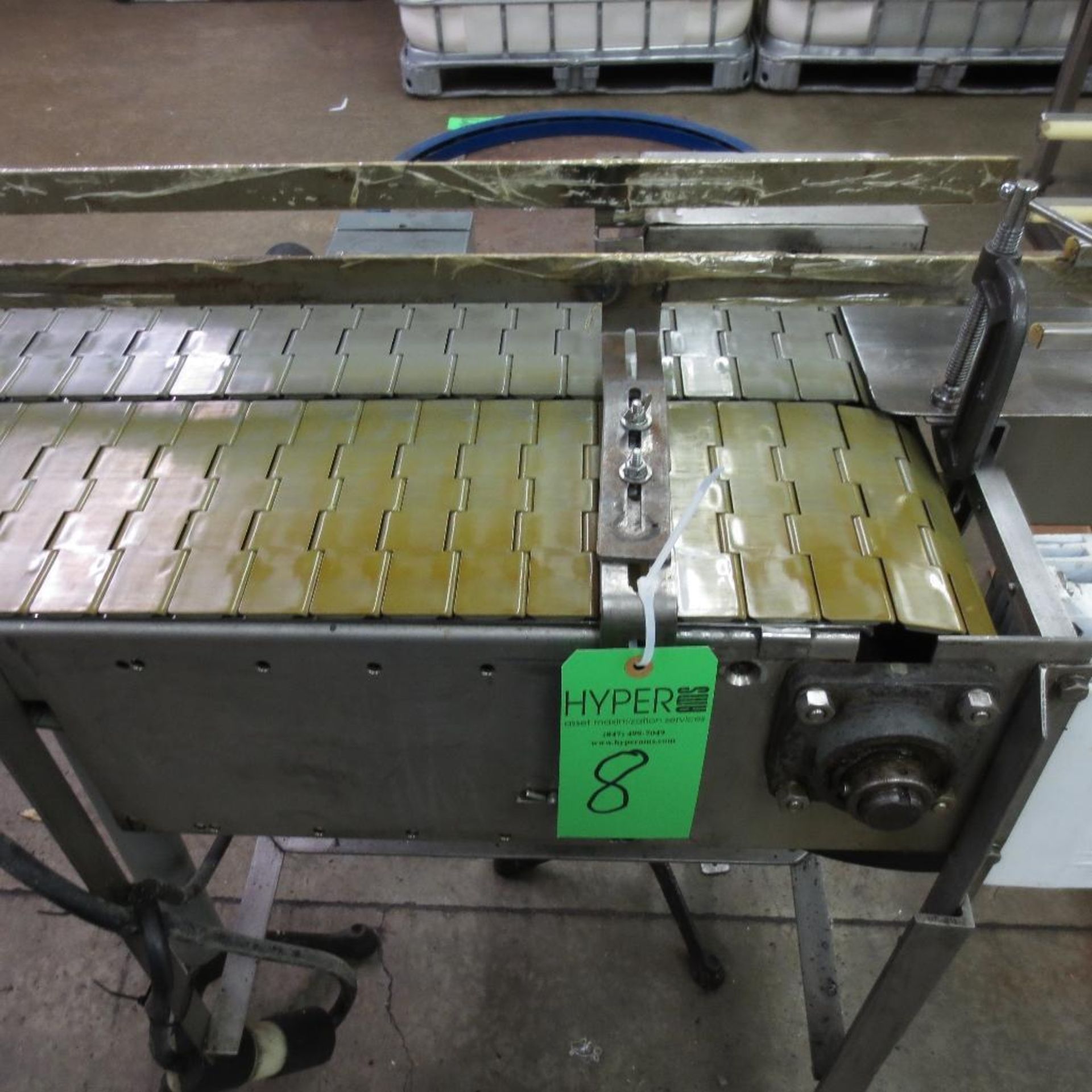 15" X 20' Dual Plastic Tab Belt Conveyor, Stainless Steel Frame, Motor Drive - Image 4 of 4