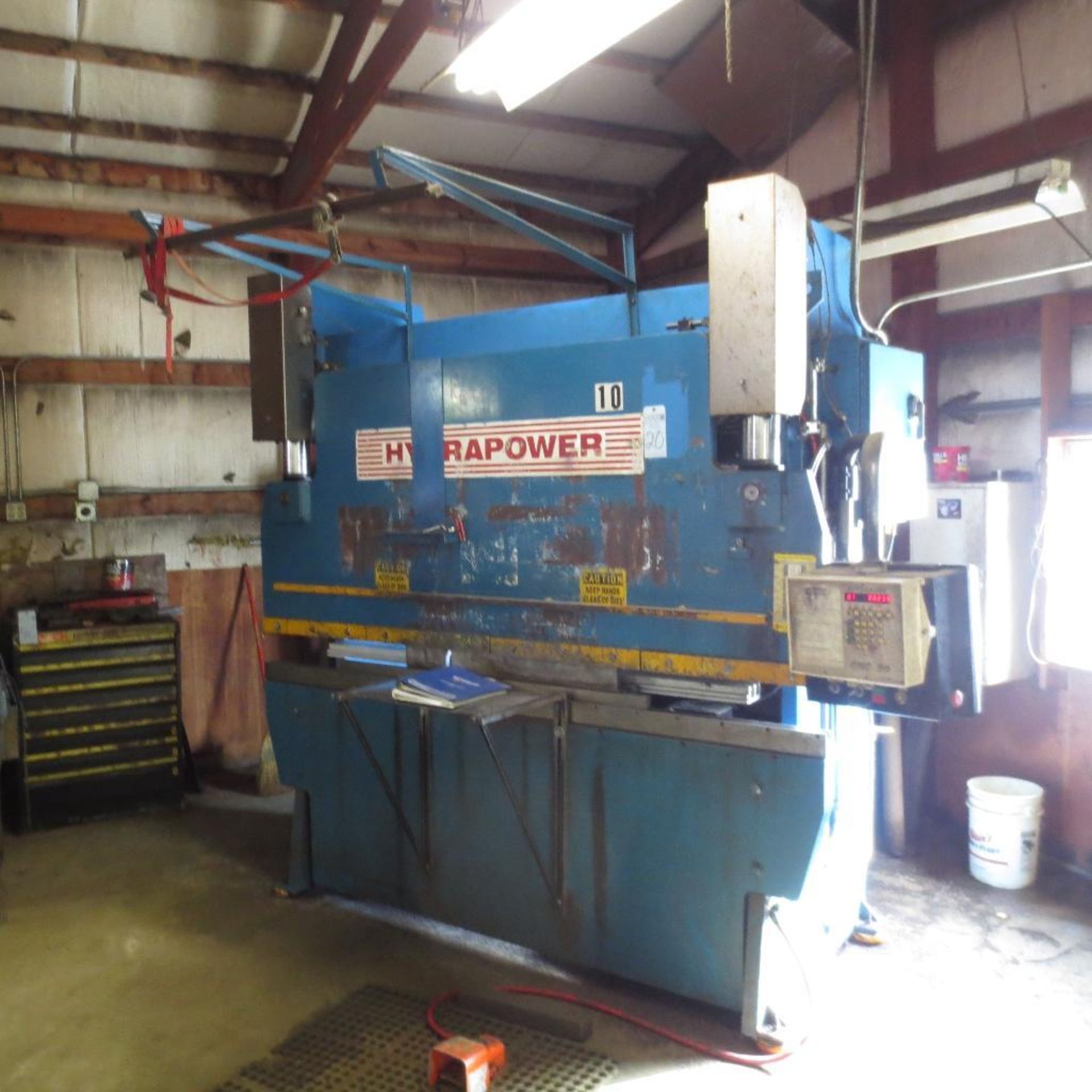 Hydrapower Machinery 8' Press Brake, Model DH10008, S/N G3053, 3/16" mild steel capability, integral - Image 2 of 8