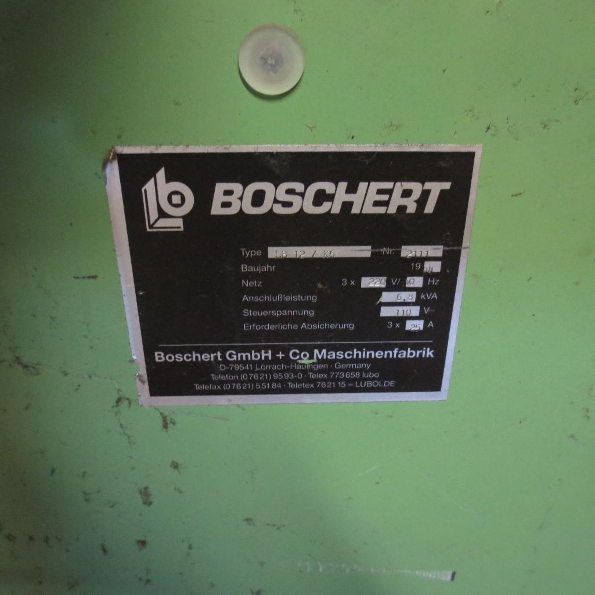 Boschert Model PN4 Power Corner Notching Machine, Integral electricals, S/N 2111 - Image 3 of 4