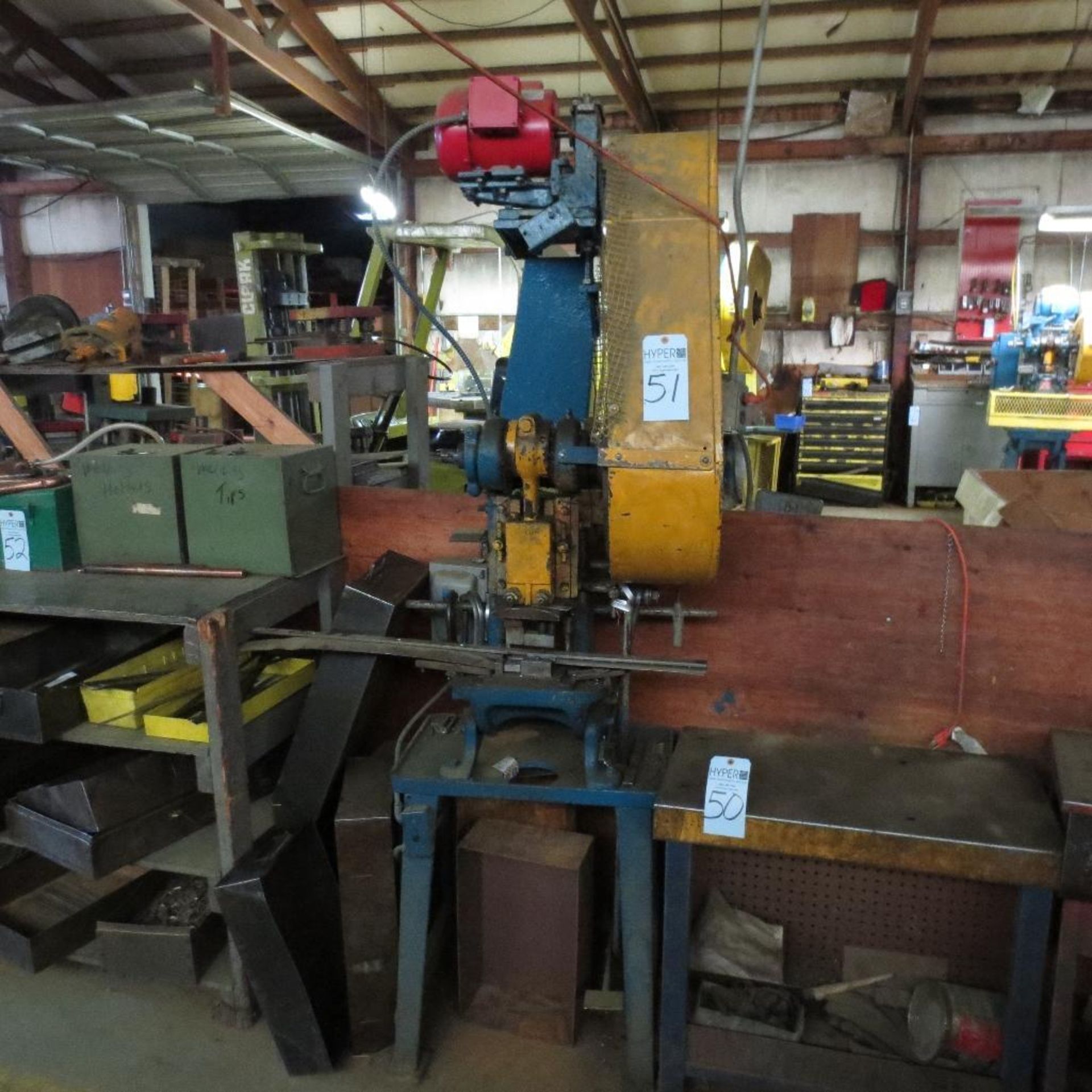 Walsh 5 Ton OBI Punch Press, Model O, Standard motor, steel floor stand