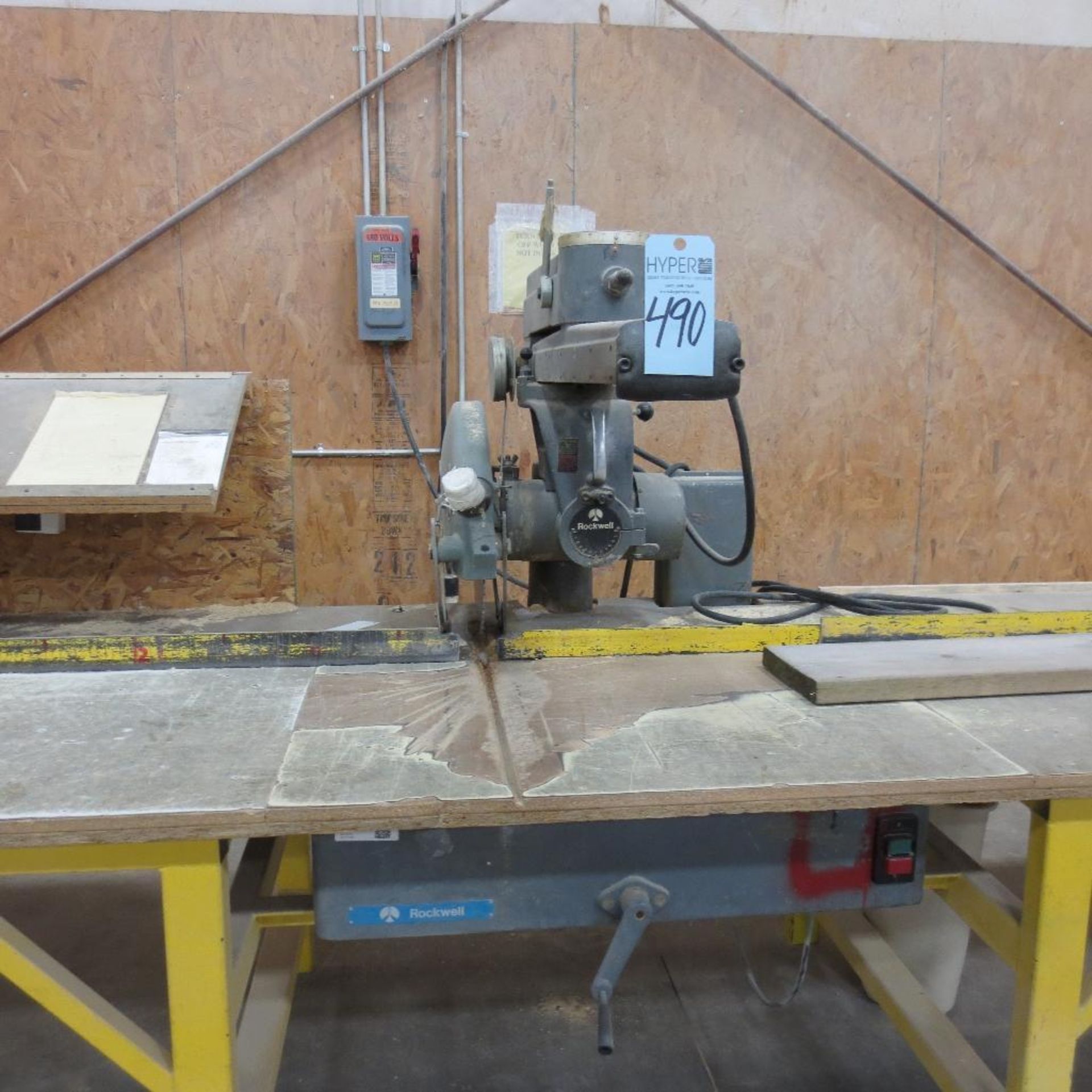 Rockwell Delta Radial Arm Saw, 480V, 29" Slide, Model 33-362, S/N 841115504 - Image 3 of 4