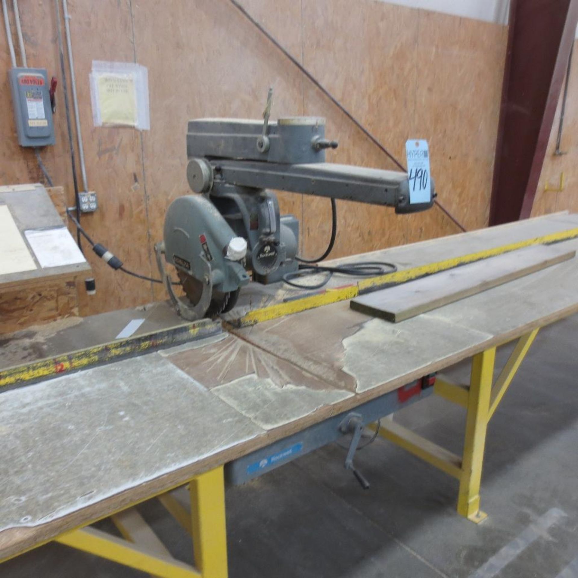 Rockwell Delta Radial Arm Saw, 480V, 29" Slide, Model 33-362, S/N 841115504 - Image 2 of 4