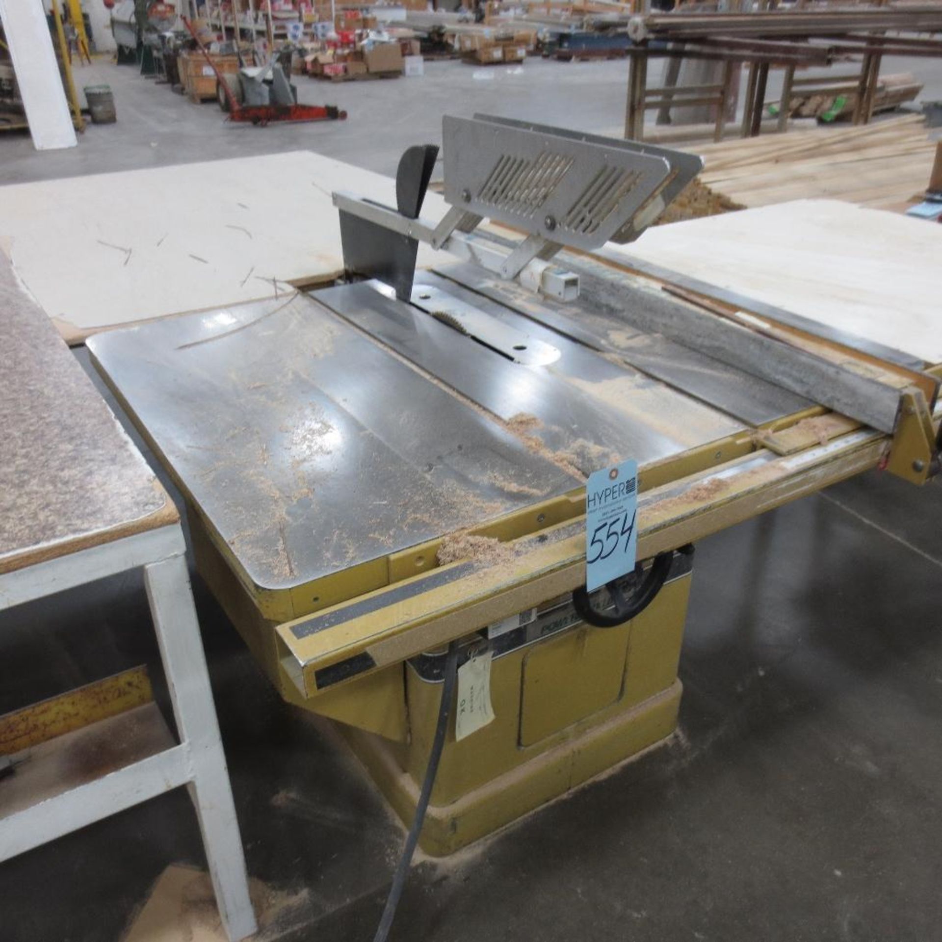 Powermatic Table Saw, Model 72A, S/N 0072043 With Steel Frame Table - Image 3 of 4