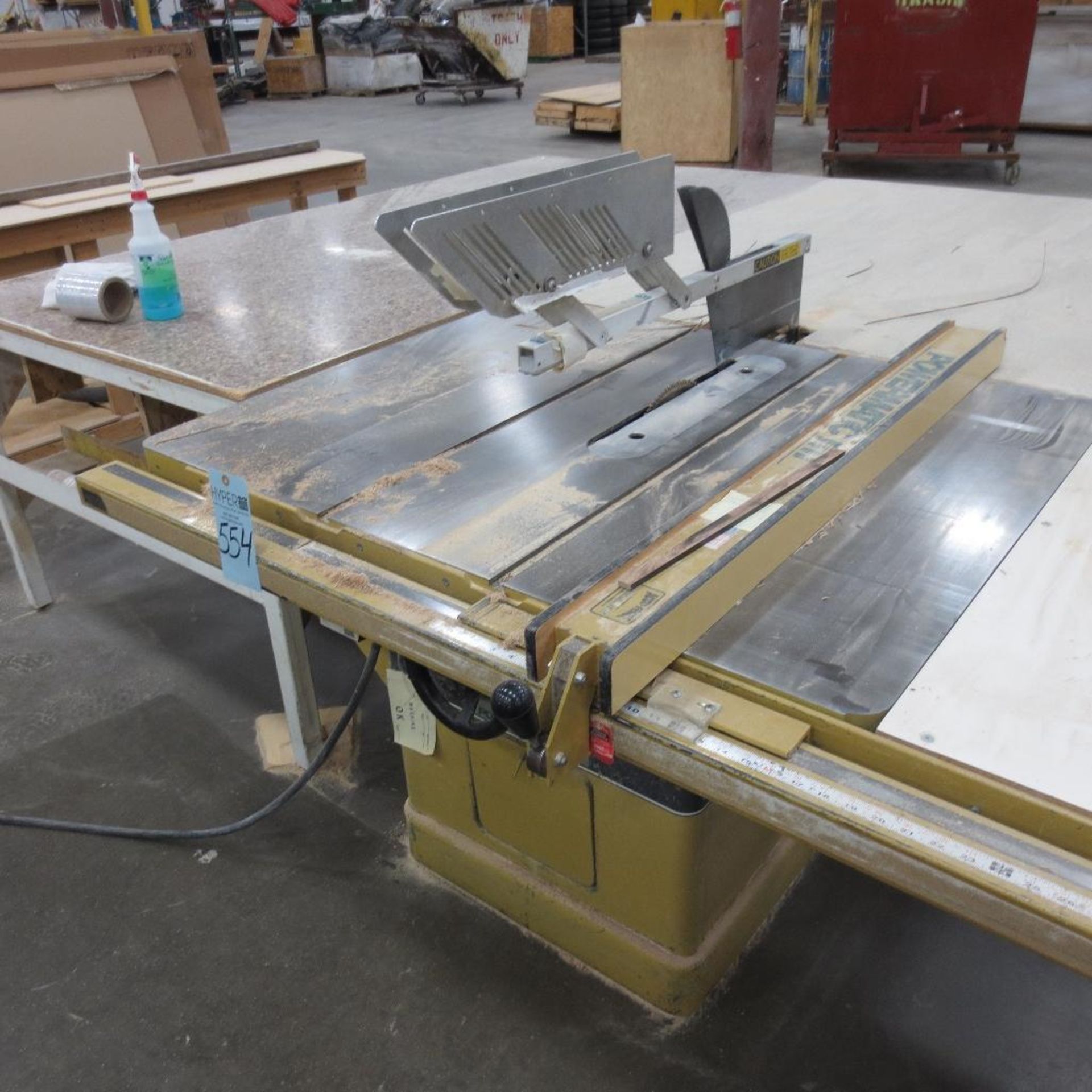 Powermatic Table Saw, Model 72A, S/N 0072043 With Steel Frame Table - Image 2 of 4