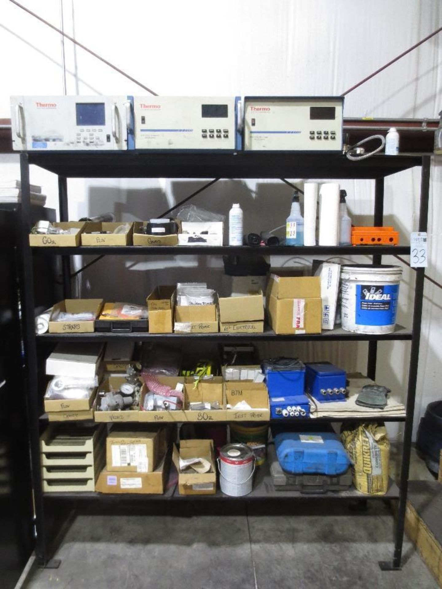 Contents Only On One Shelf of Various Electrical Components