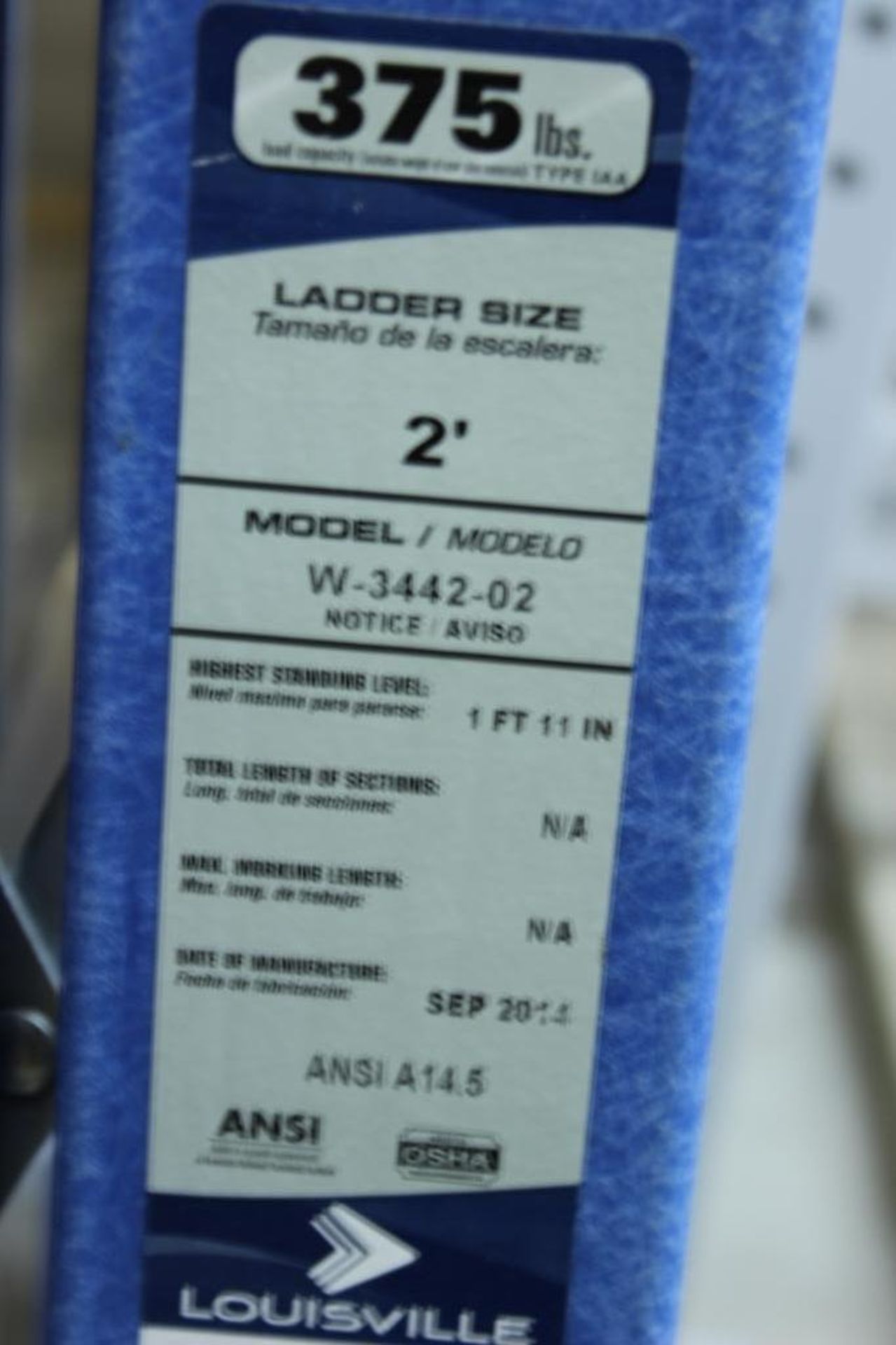 (4) 2' Louisville ladders model # W-3442-02 - Image 2 of 3