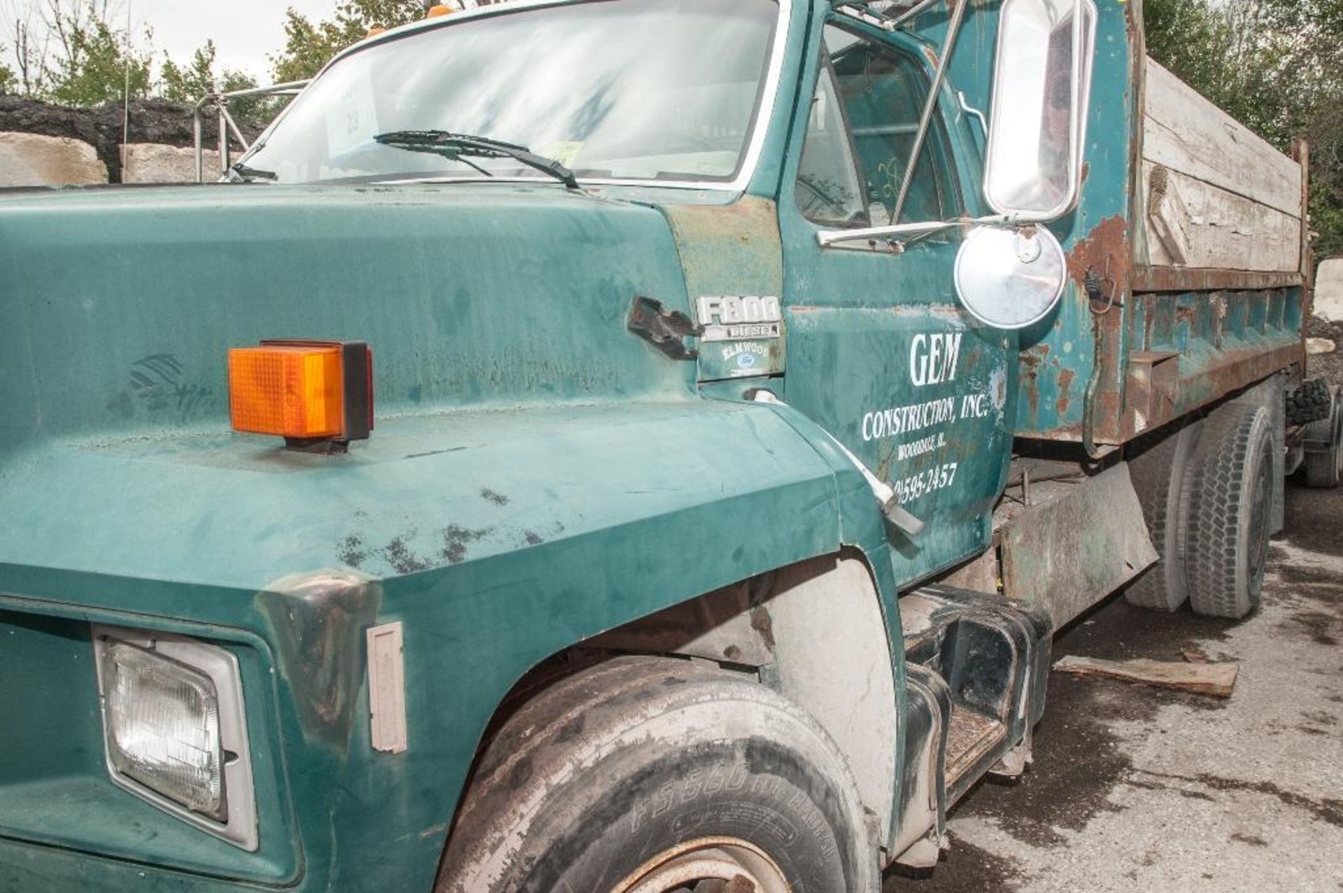 1988 Ford Model F800 4x2 Conventional Cab and Chassis; VIN 1FDXK84A8JVA42037; 14" Dump Body and 7.8 - Image 2 of 7