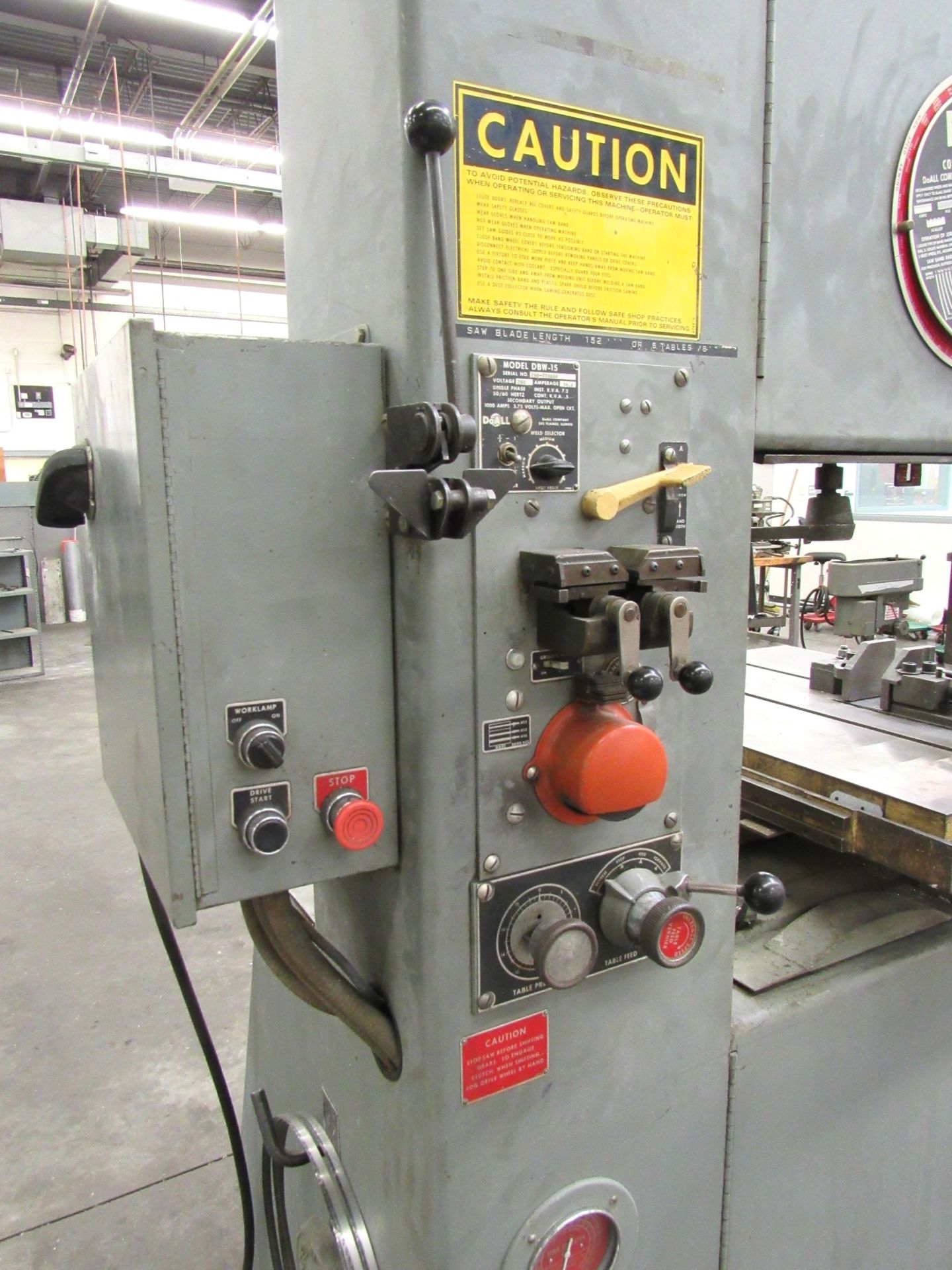 DoAll Mod. 2012-1H3 20" Vertical Band Saw - Image 3 of 4