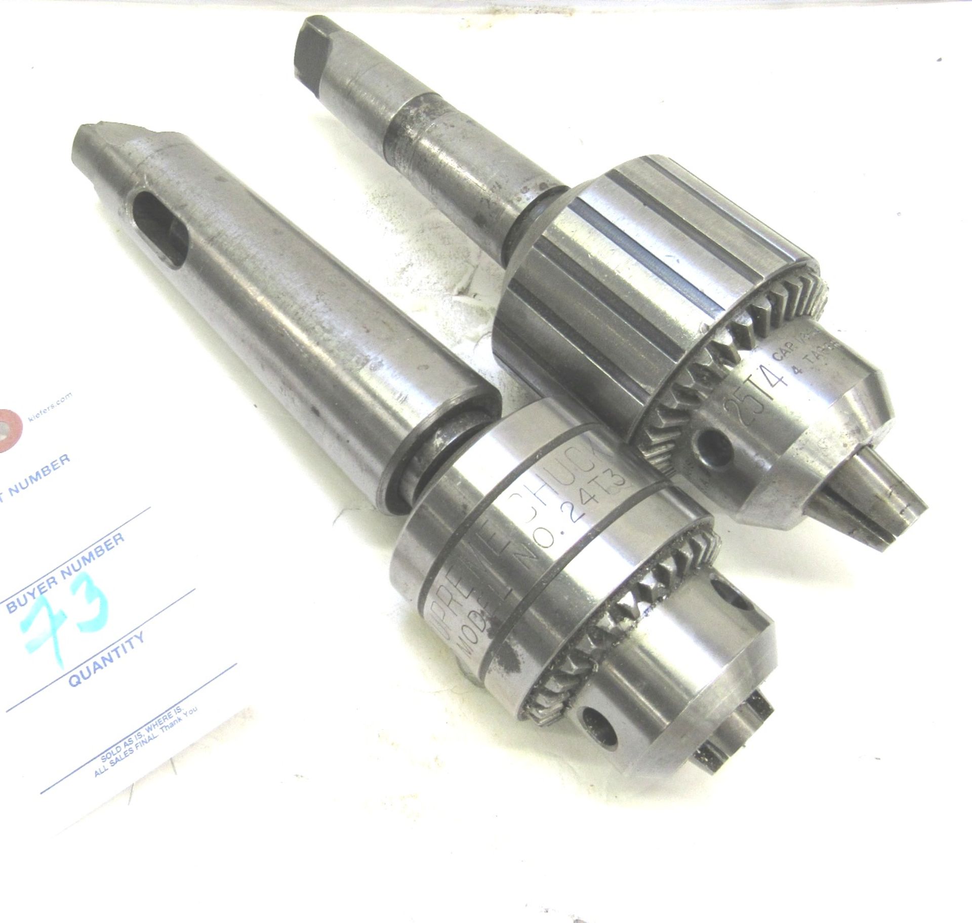 Supreme Mod.24T3 1/8" - 5/8" Drill Chuck & Jacobs 25T4 1/8"-3/4" Drill Chuck