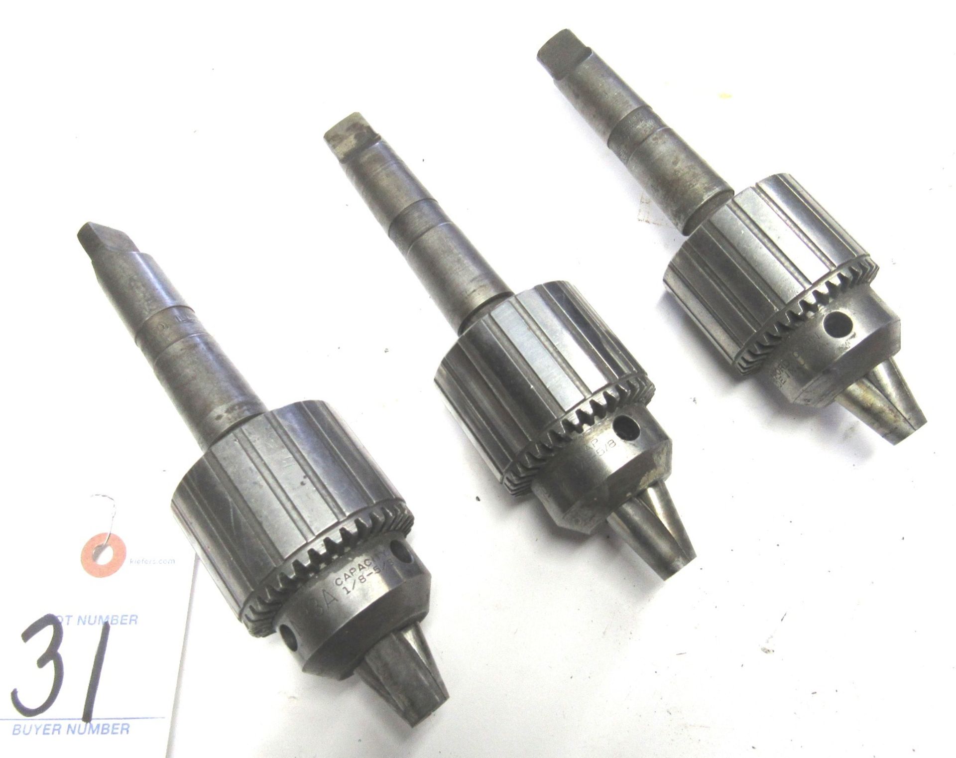 3- Jacobs No.3A 1/8- 5/8 Drill Chucks