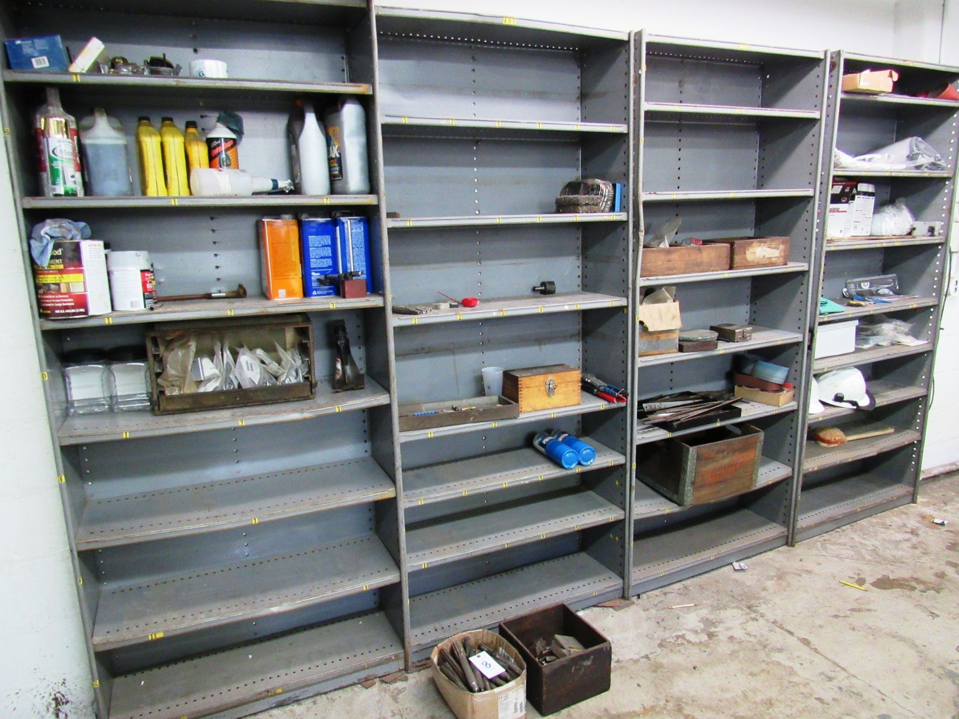 (6) Heavy Duty Adjustable 36"W x 13" x 84" H Steel Shelving