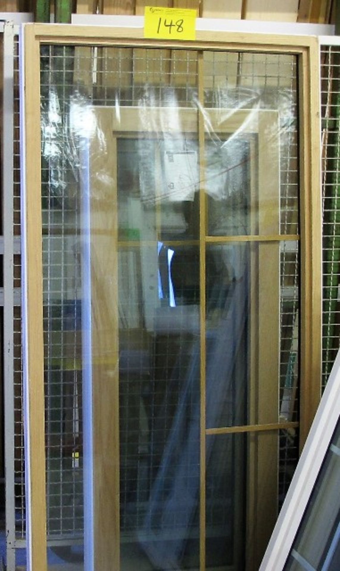 LOT OF 3 ASSORTED WOOD/VINYL FRAMED WINDOWS