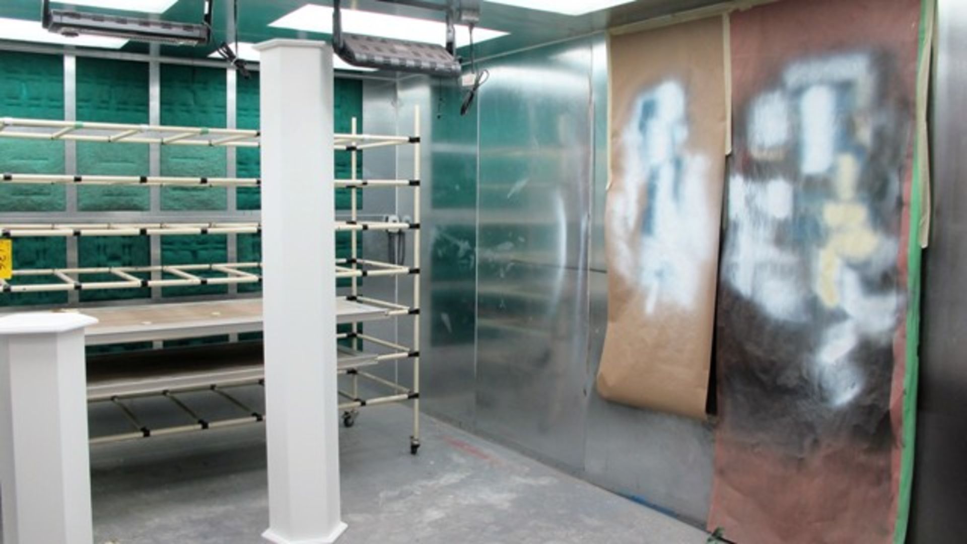DEVILBISS, 21 1/2' X 12' X 8' GALVANIZED PAIN BOOTH W/EXPLOSION PROOF LIGHTING. (VENTILLATION MUST - Image 5 of 5