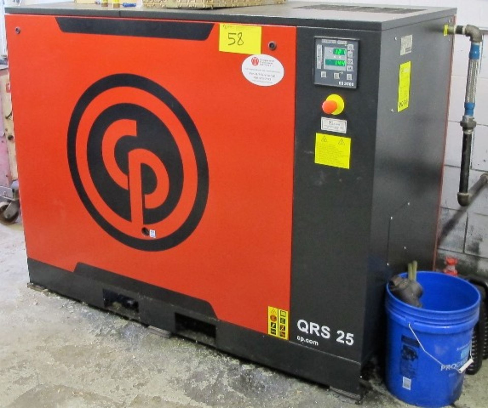 EPN CHICAGO PNEUMATICS, QRS 25 UL COMPRESSOR, 25 HP, S/N CAI587959 W/ES3000 DIGITAL READOUT