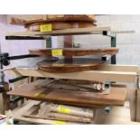LOT OF ASST. DINING TABLE COMPONENTS, TABLE TOPS, LEGS, BASES, FOLDING TABLE, ETC. (NO CARTS)